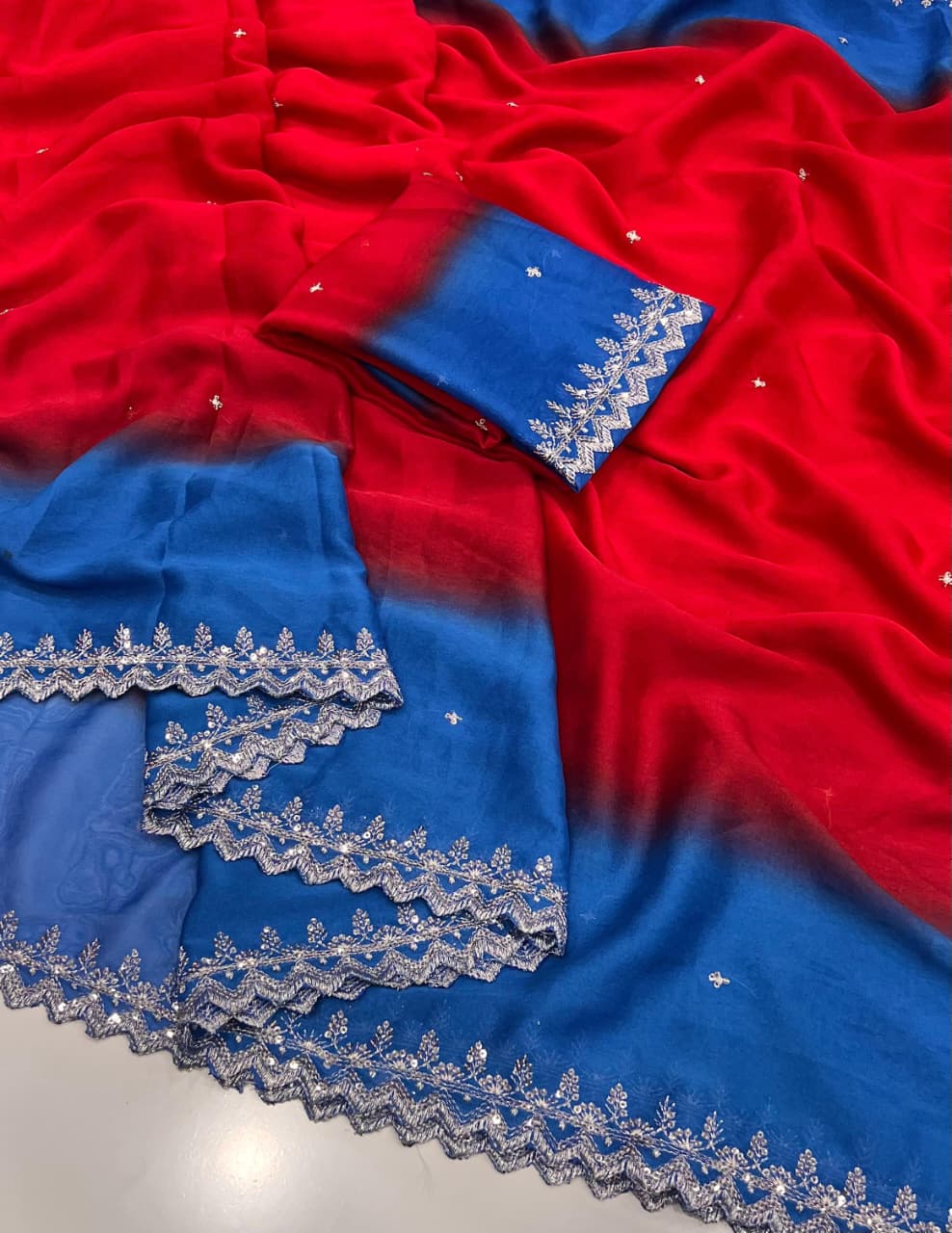 Soft Chiffon Sarees with Sequence Work