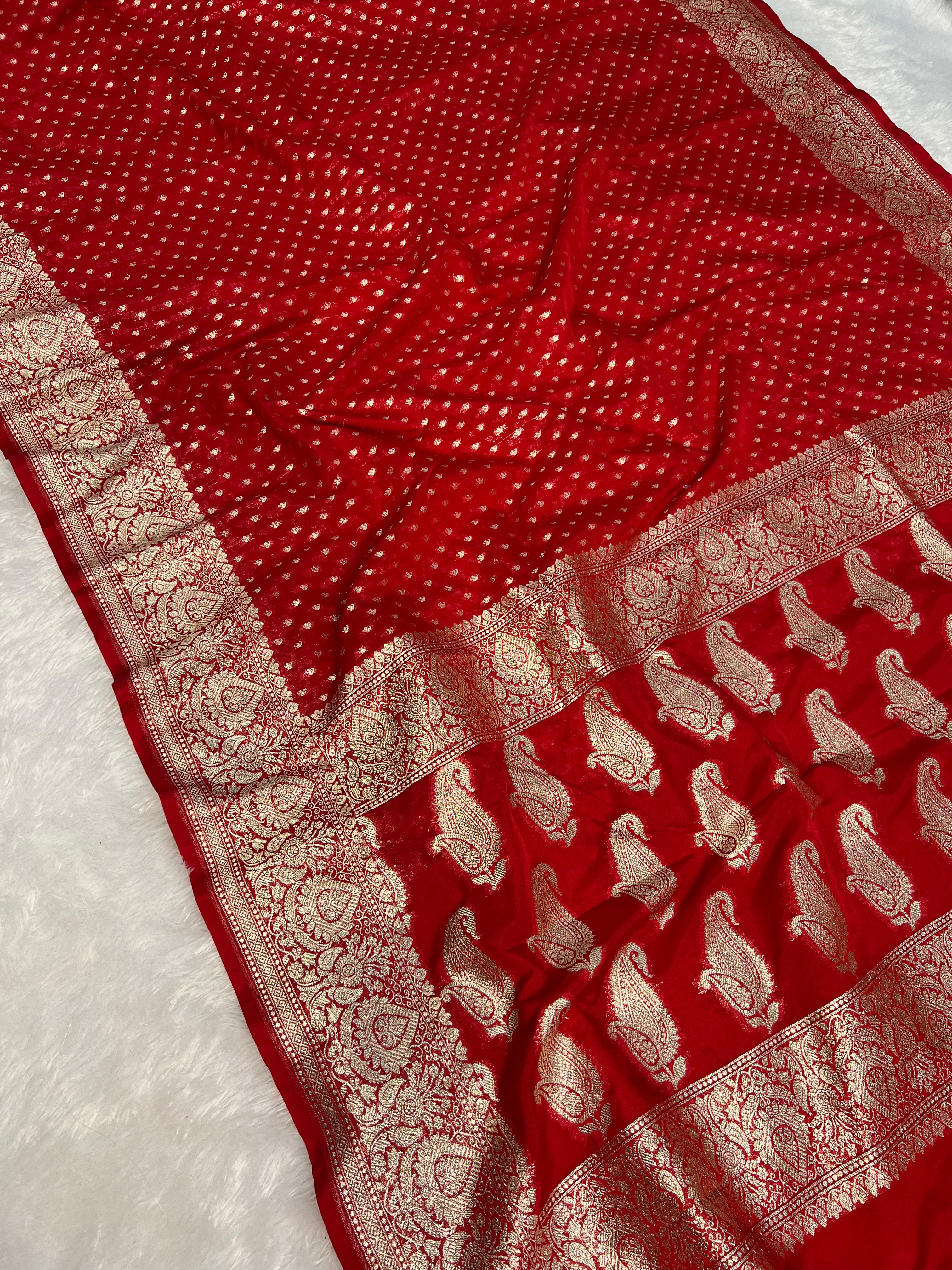 Banarasi Handloom Georgette Saree