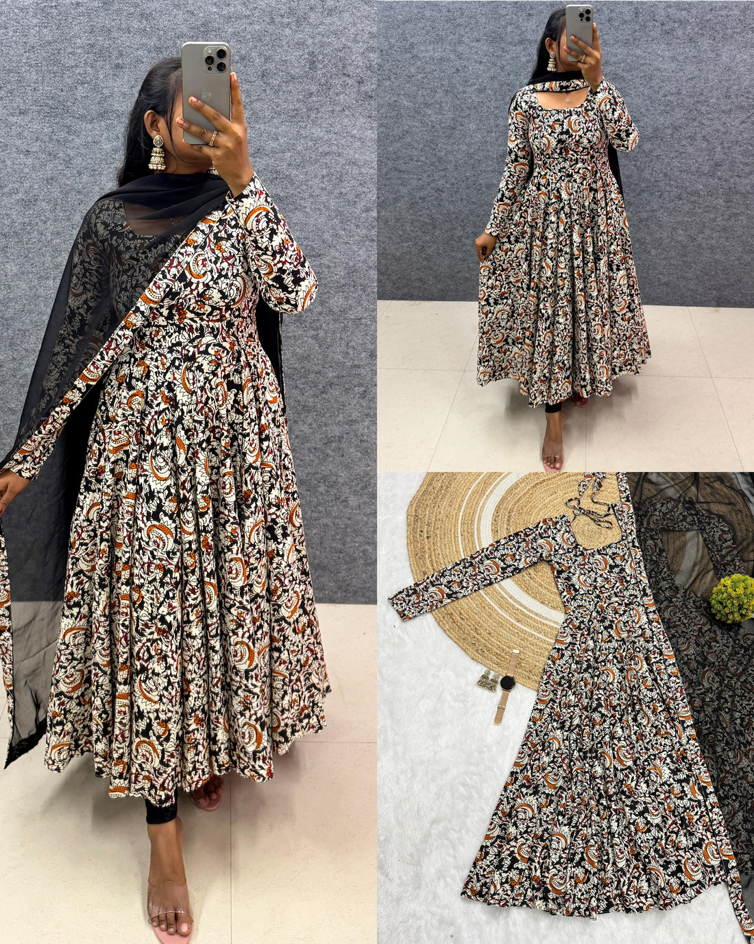Anarkali Dresses with Hand Block Print