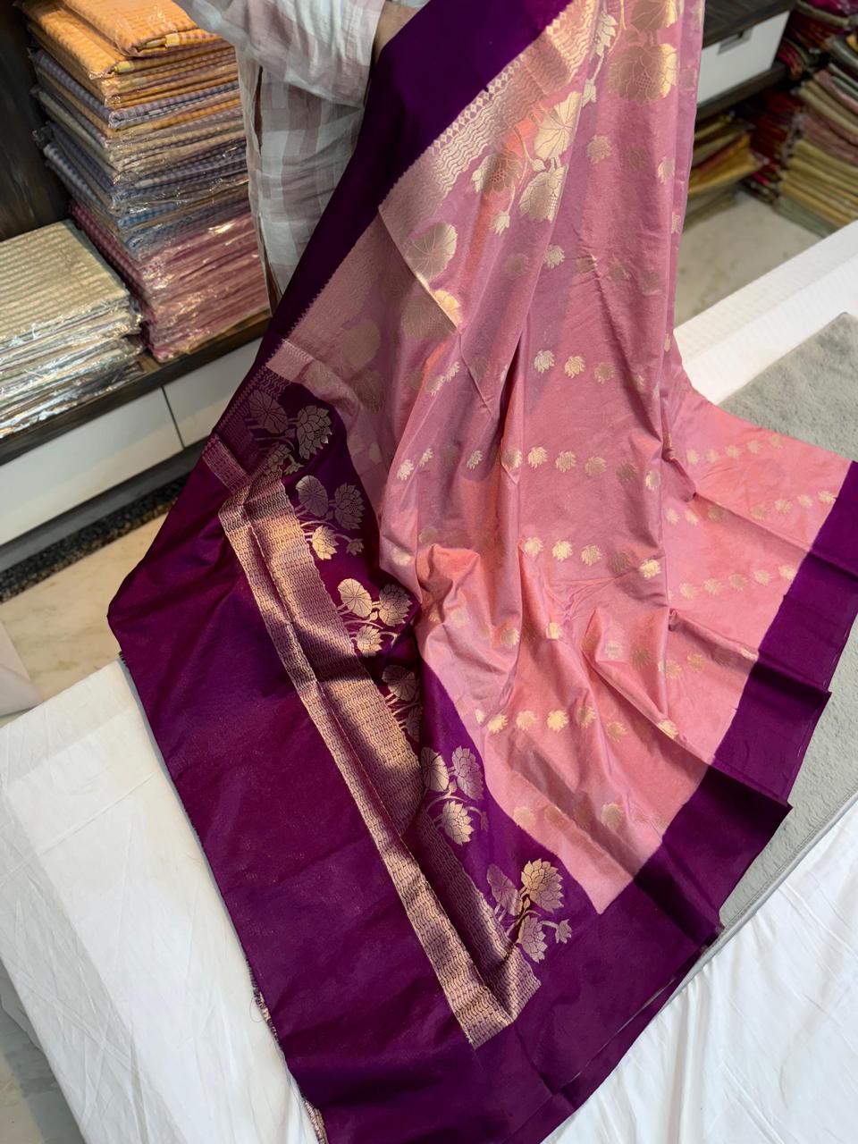 Banarasi Dyble Dupion Soft Silk Sarees