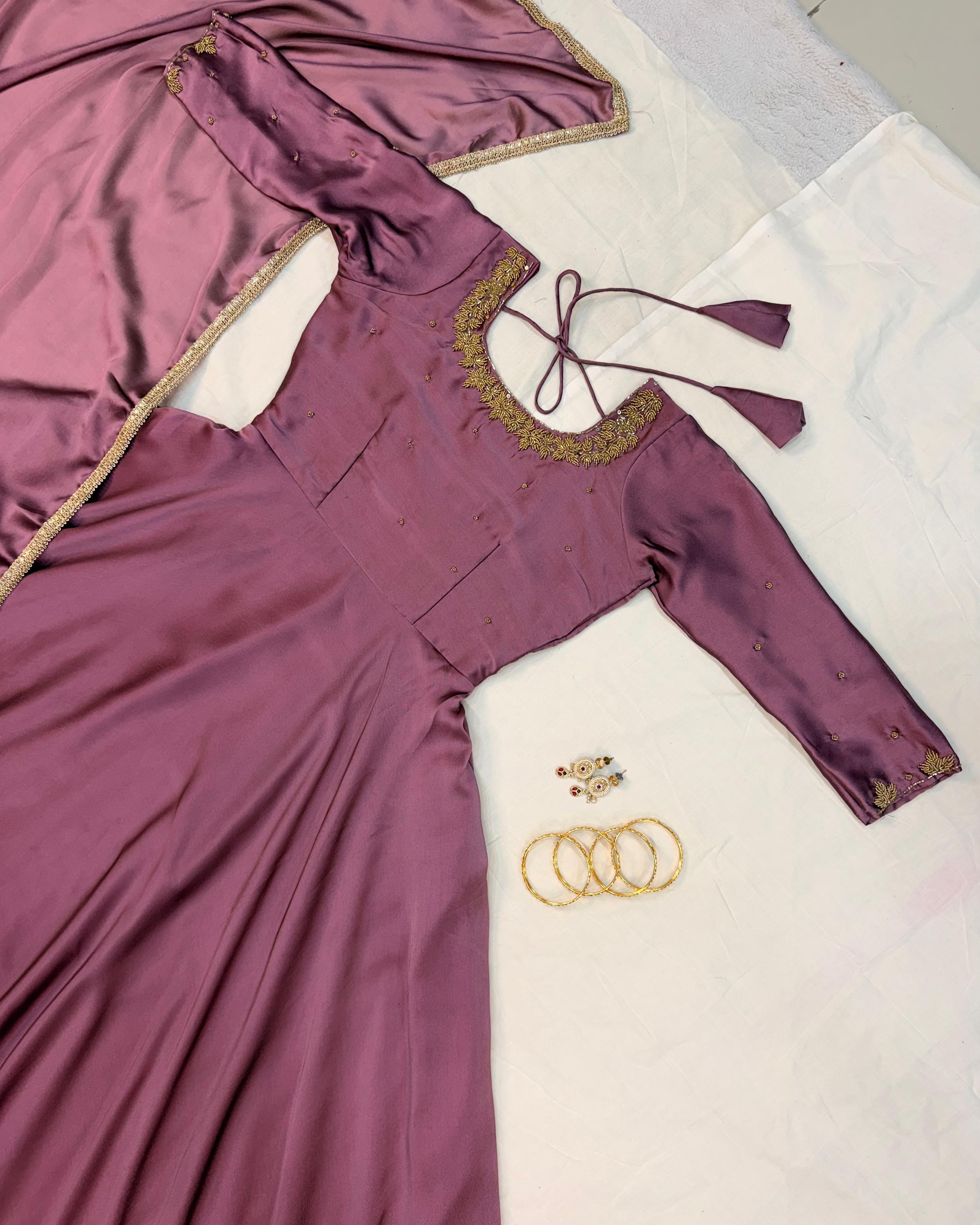 Premium Handwork Gowns with Dupatta