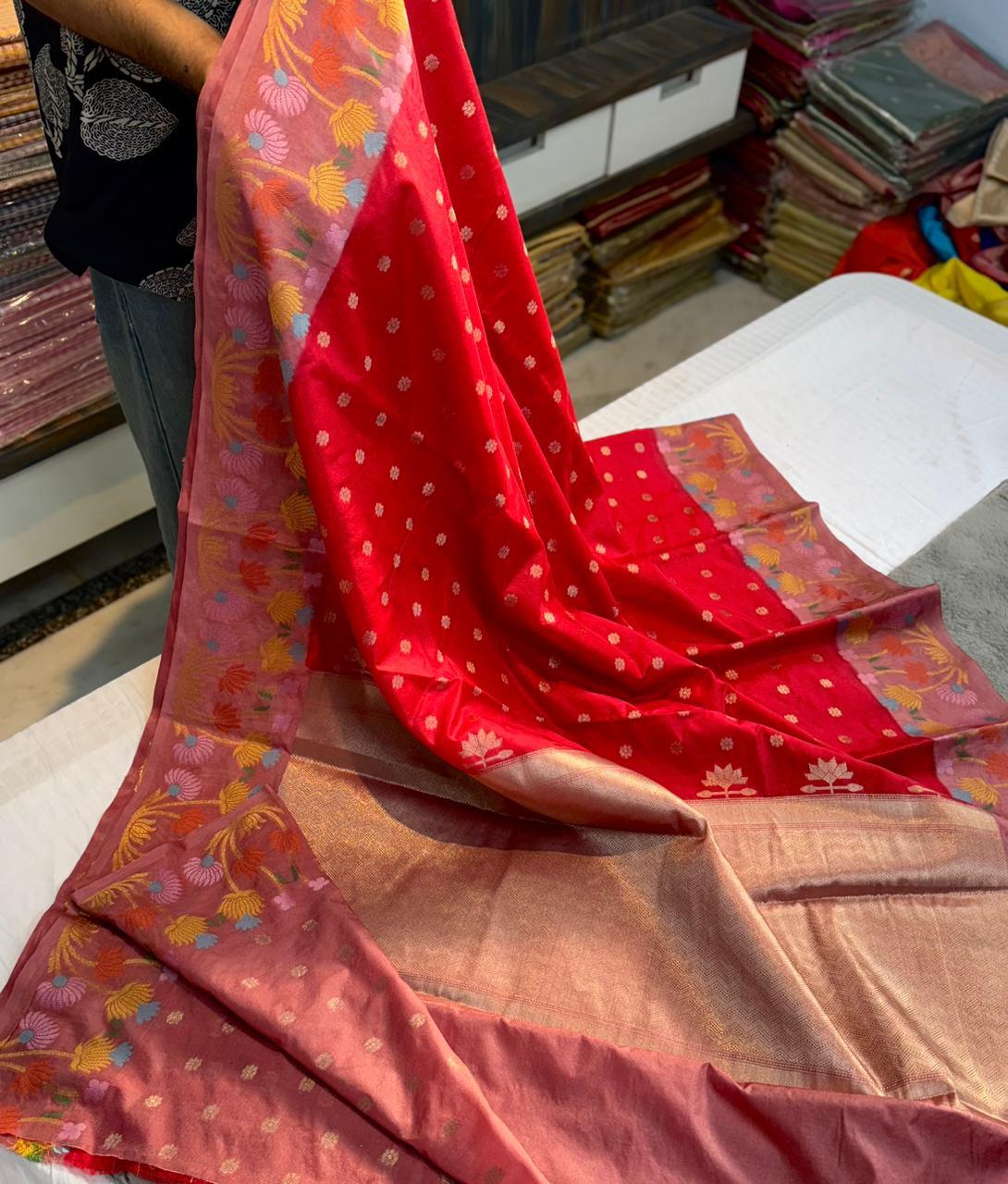 Banarasi Dyble Dupion Soft Silk Saree