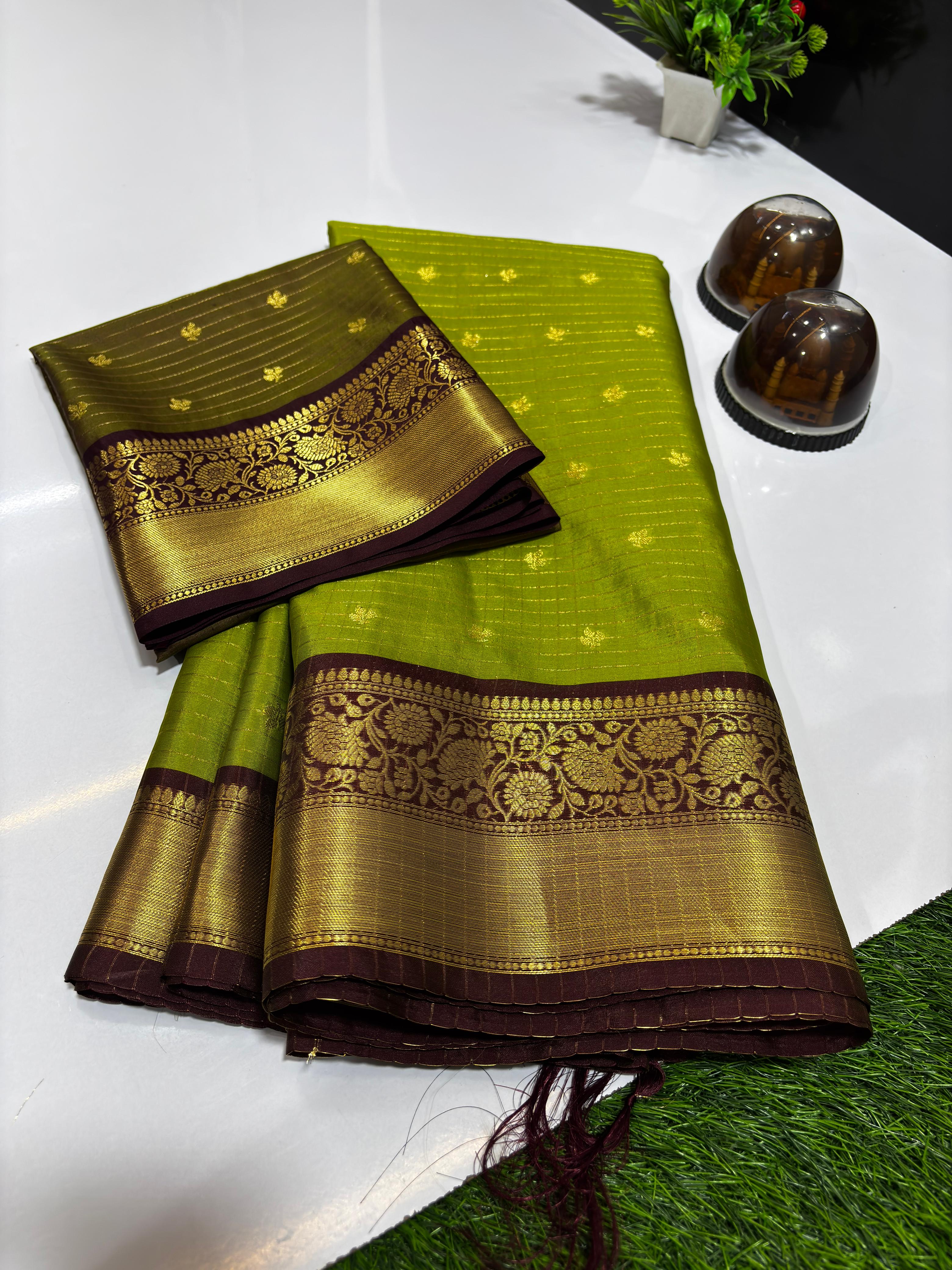 Soft Banarasi Vintage Semi Katan Sarees