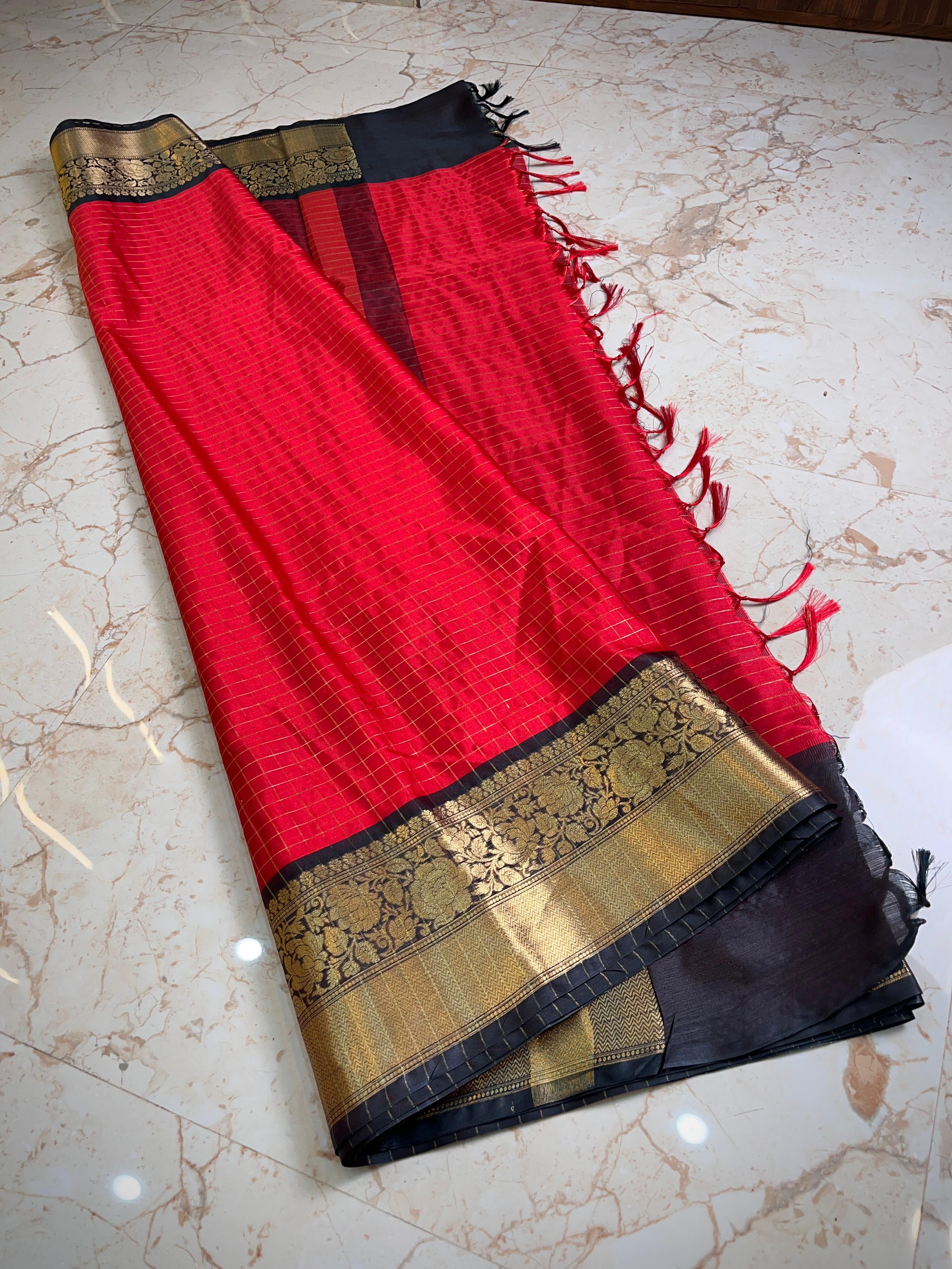 Soft Banarasi Vintage Semi Katan Sarees