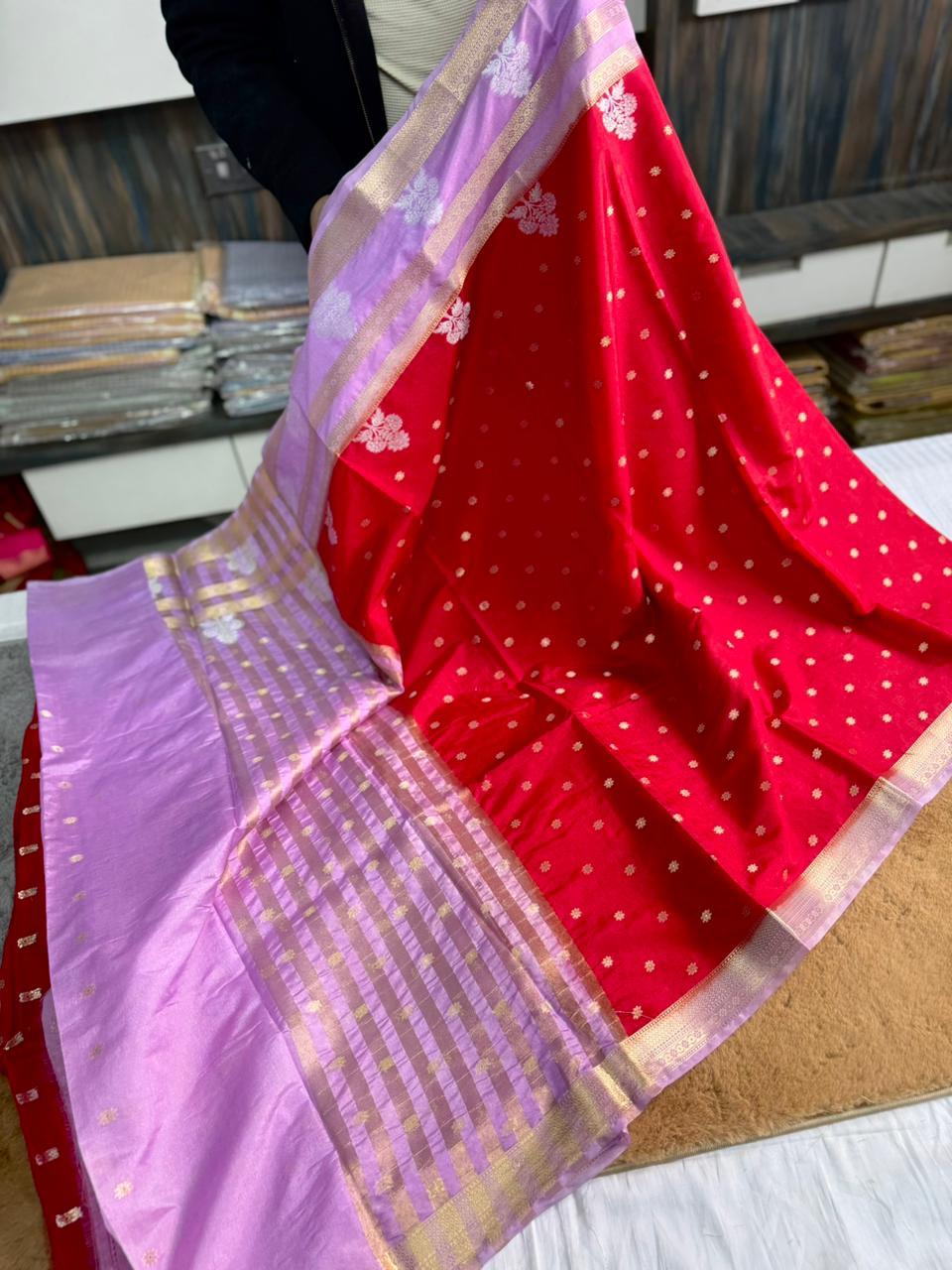 Premium Banarasi Dyble Dupion Soft Silk Sarees