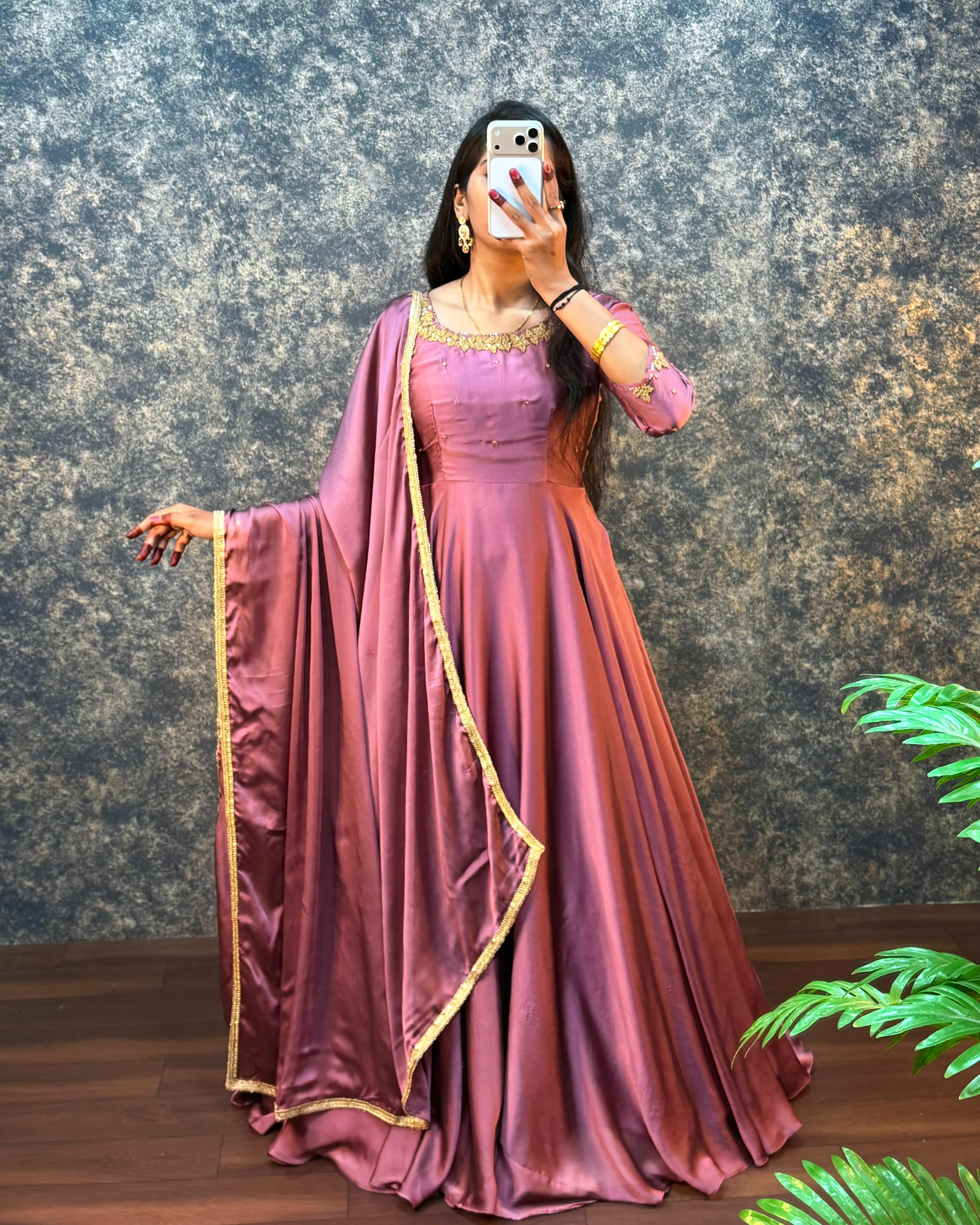 Premium Handwork Gowns with Dupatta