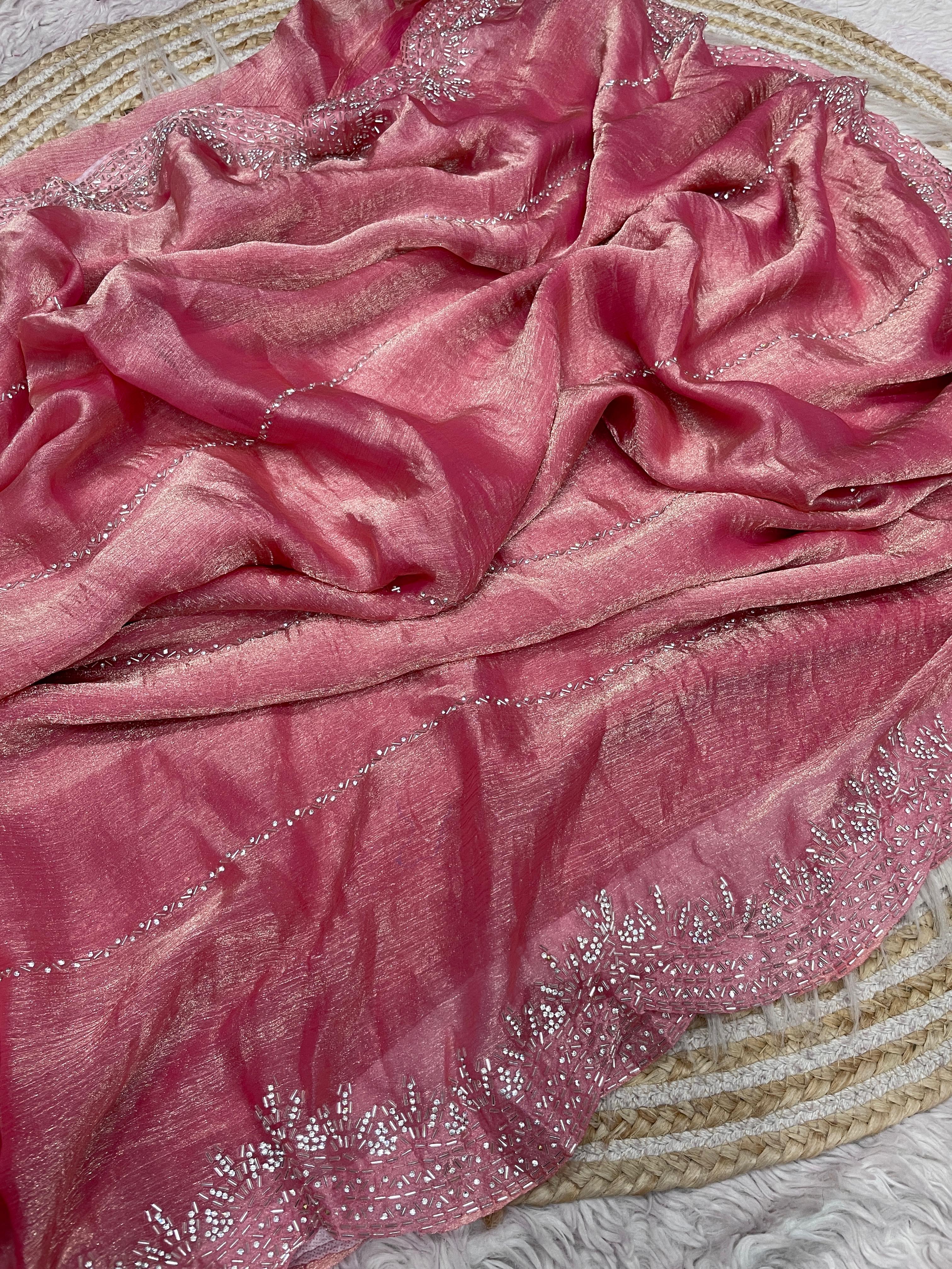 Fendy chiffon with Swarovski work