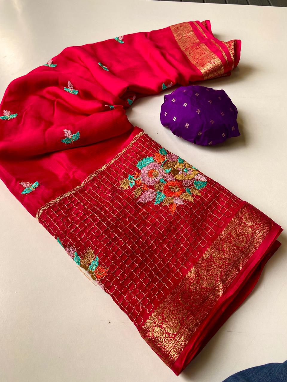 Premium Chinnon Chiffon Sarees