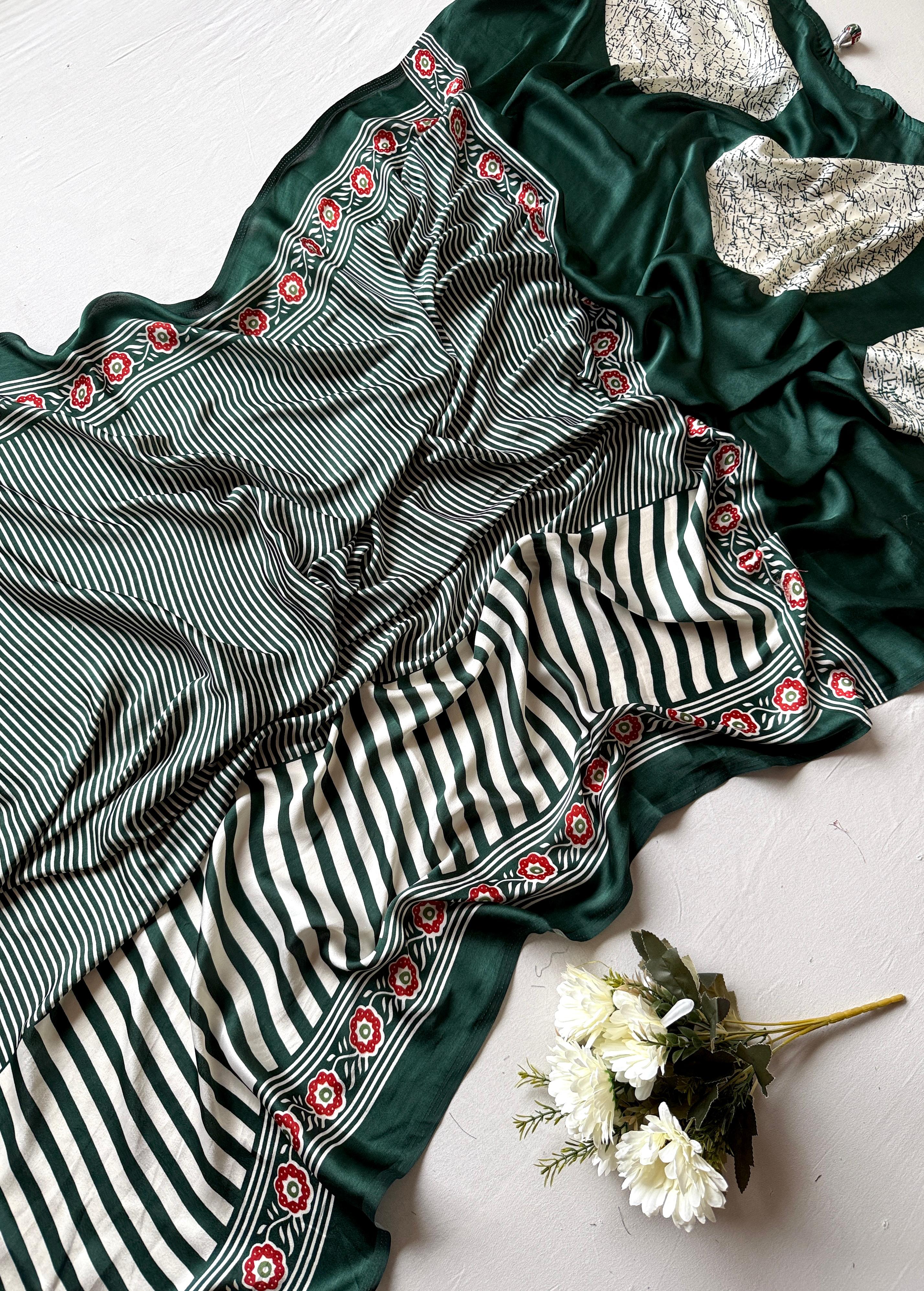 Sattin Crepe Silk Fabric Sarees