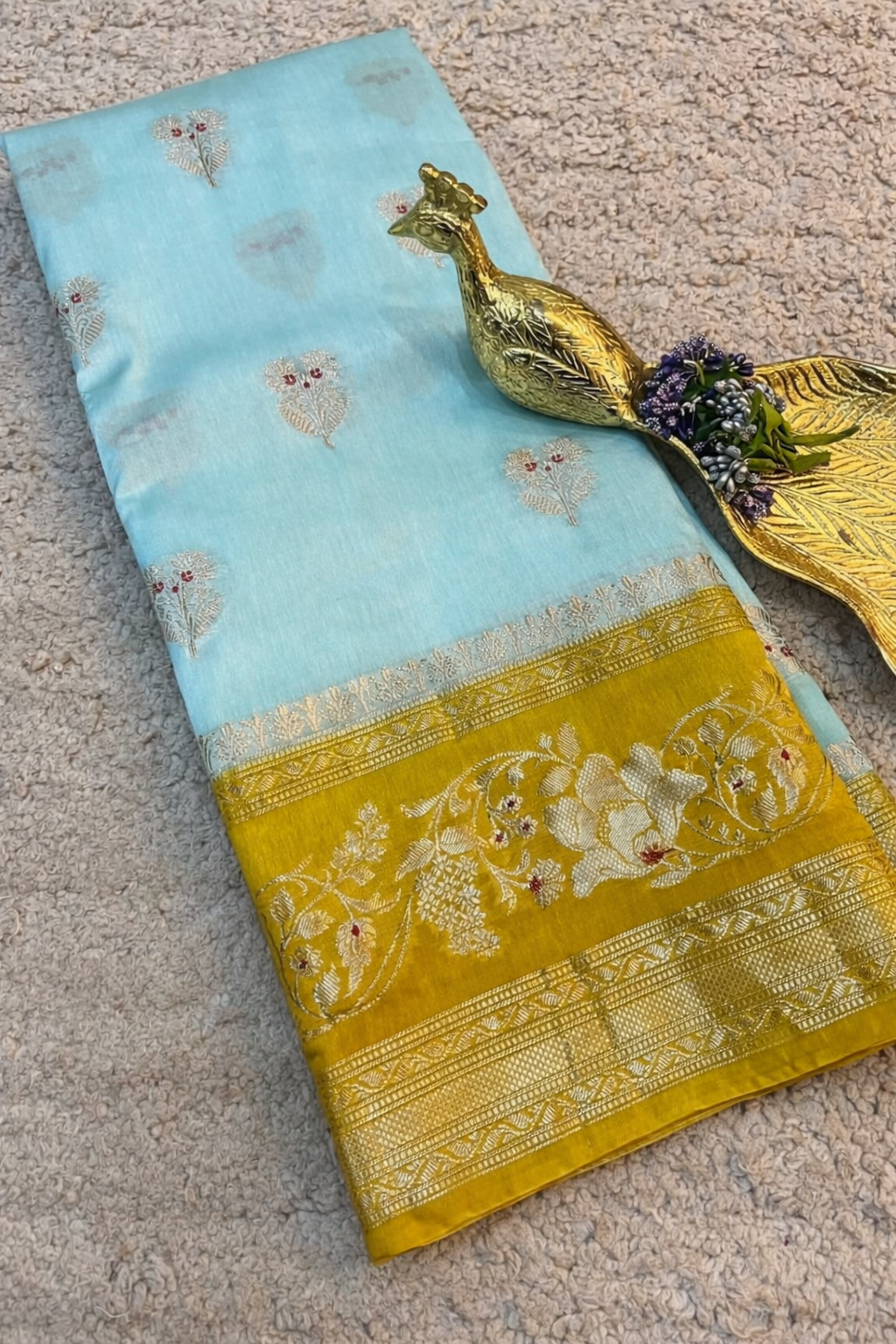 Premium Banarasi Raw Mango Silk Sarees