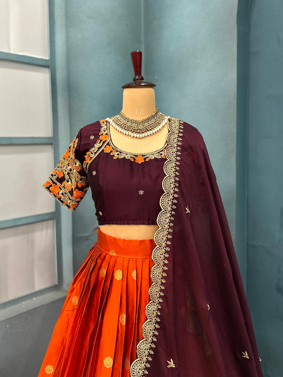 Exclusive Pure Kanjivaram silk full stiched Lehenga