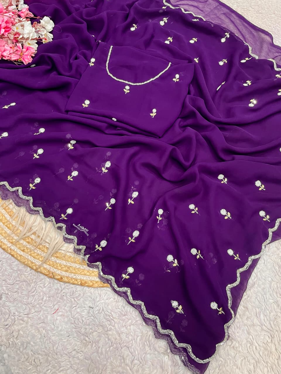Premium Georgette Cocktails Sarees