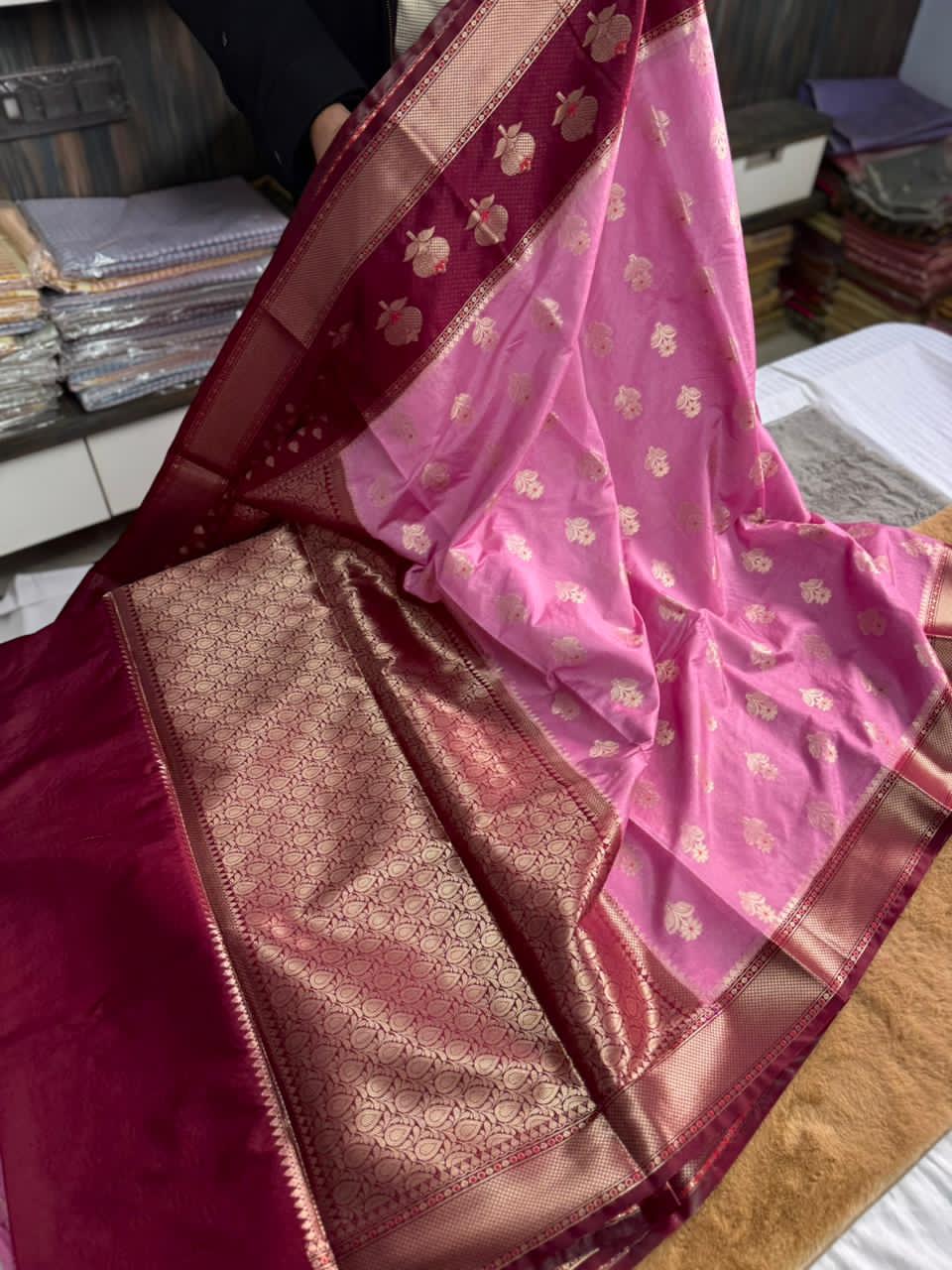 Premium Banarasi Dyble Dupion Soft Silk Sarees