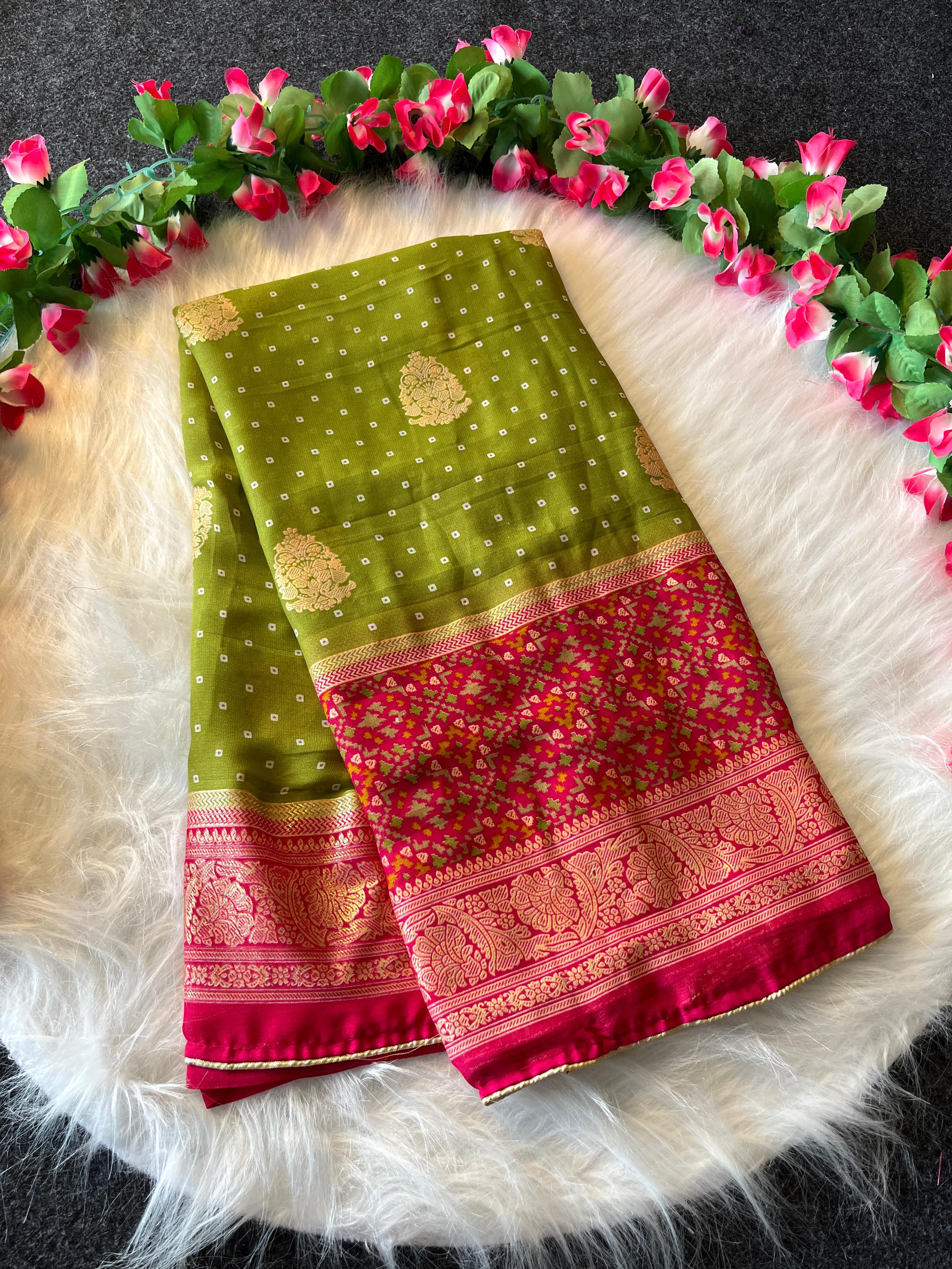 Soft Silk Saree with Foil Print