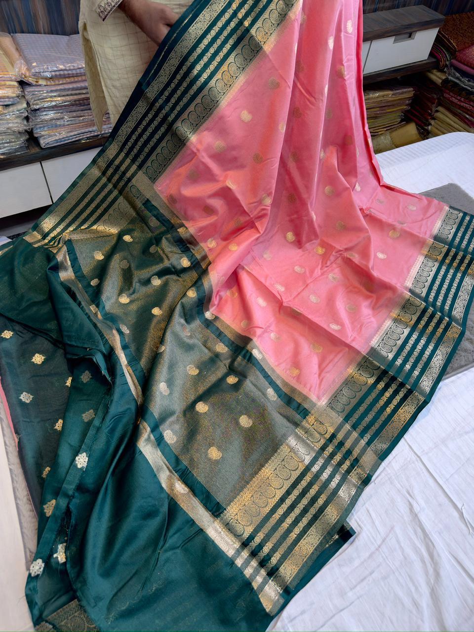 Banarasi Dyble Dupion Soft Silk Sarees