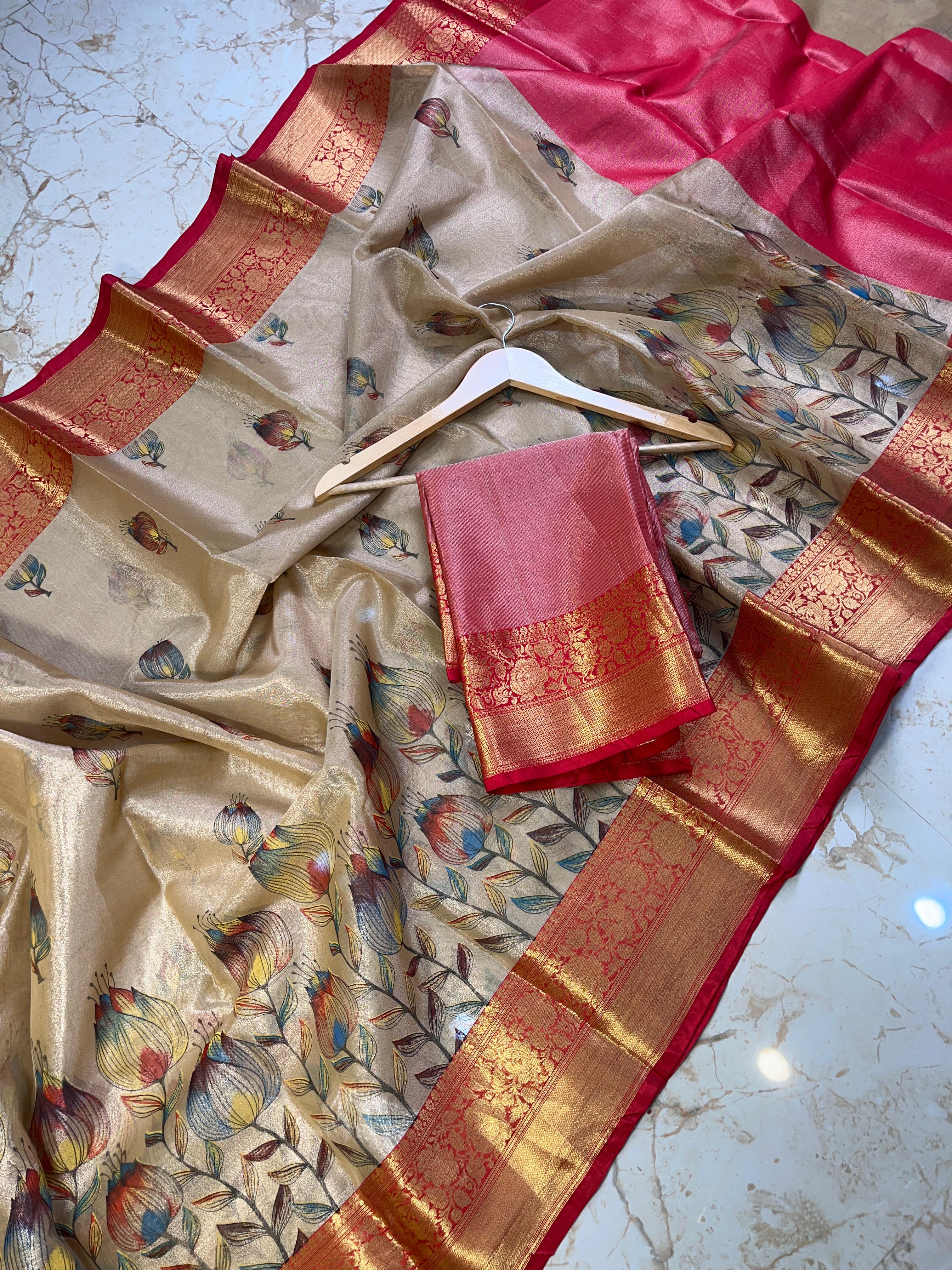 Banarasi Kanjivaram Tissue Silk Saree