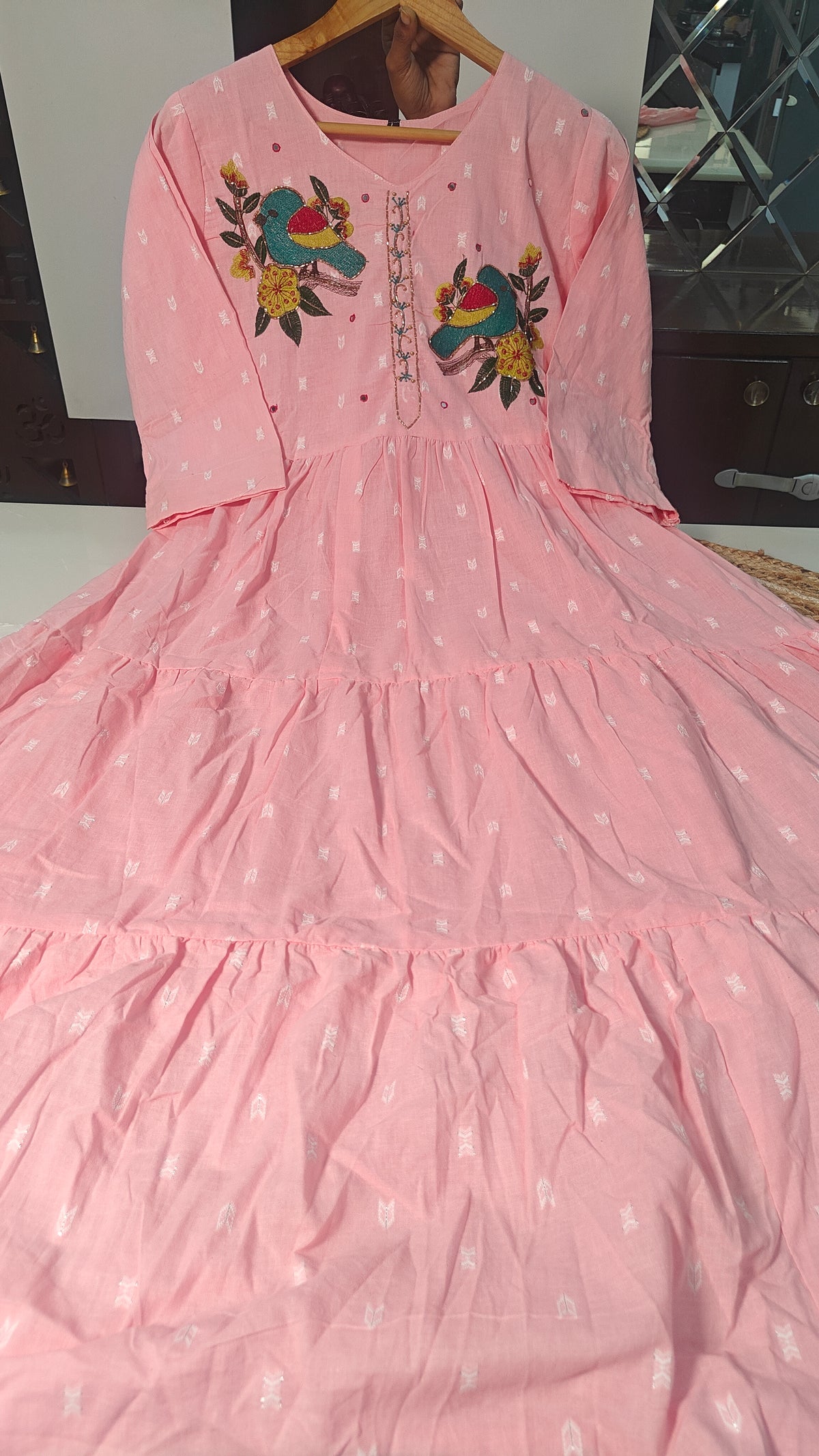 Pure Cotton Designer 3 Tier Frocks
