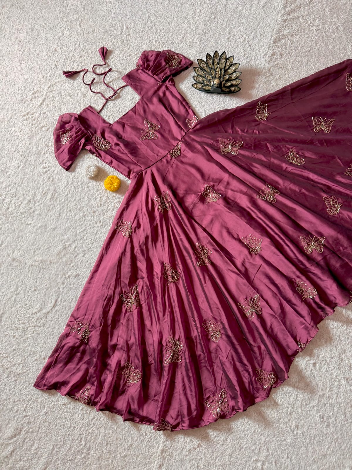 Beautiful Butterfly Designer Beats Sequance Work Dress