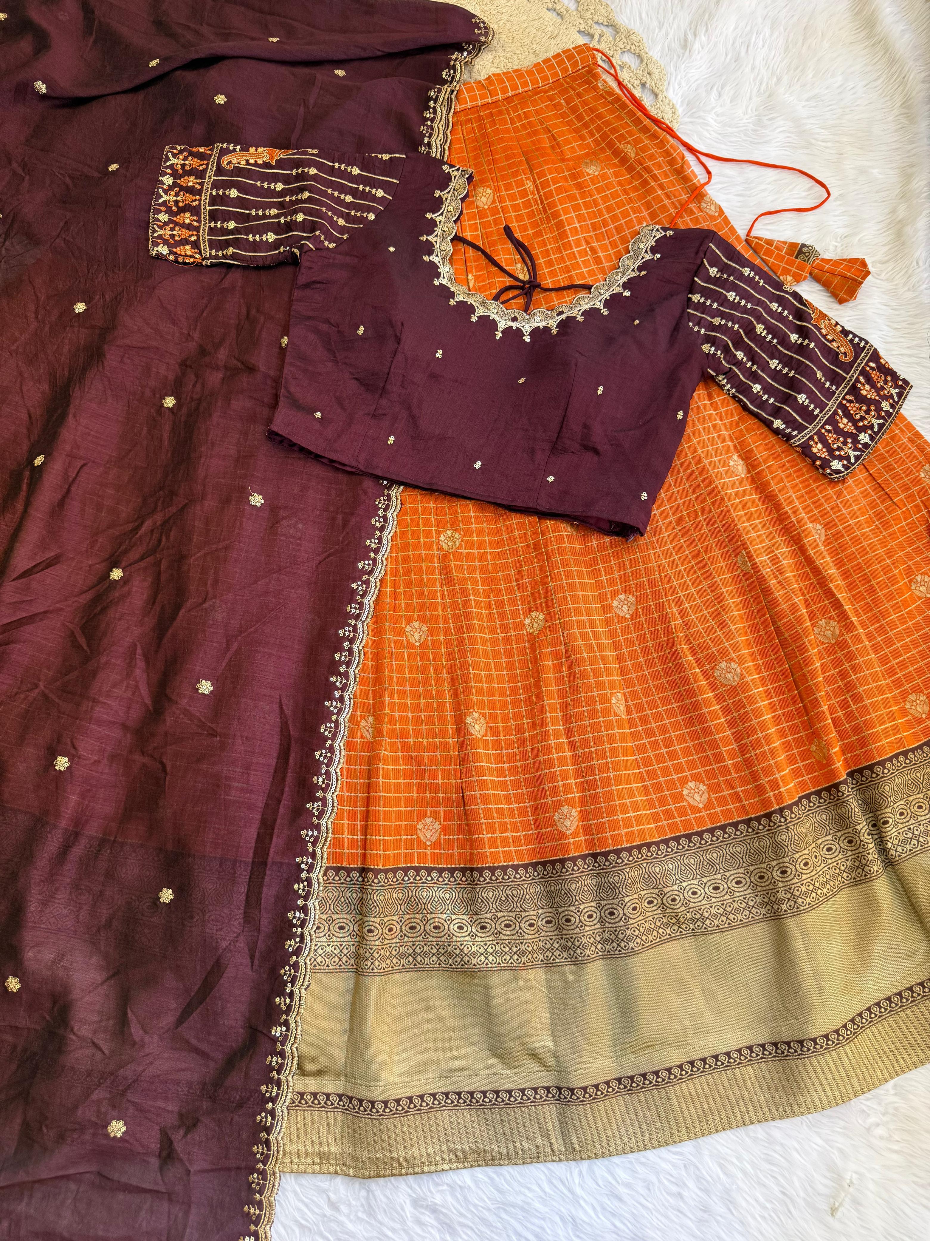 Premium Fully Stitched Silk Lehanga