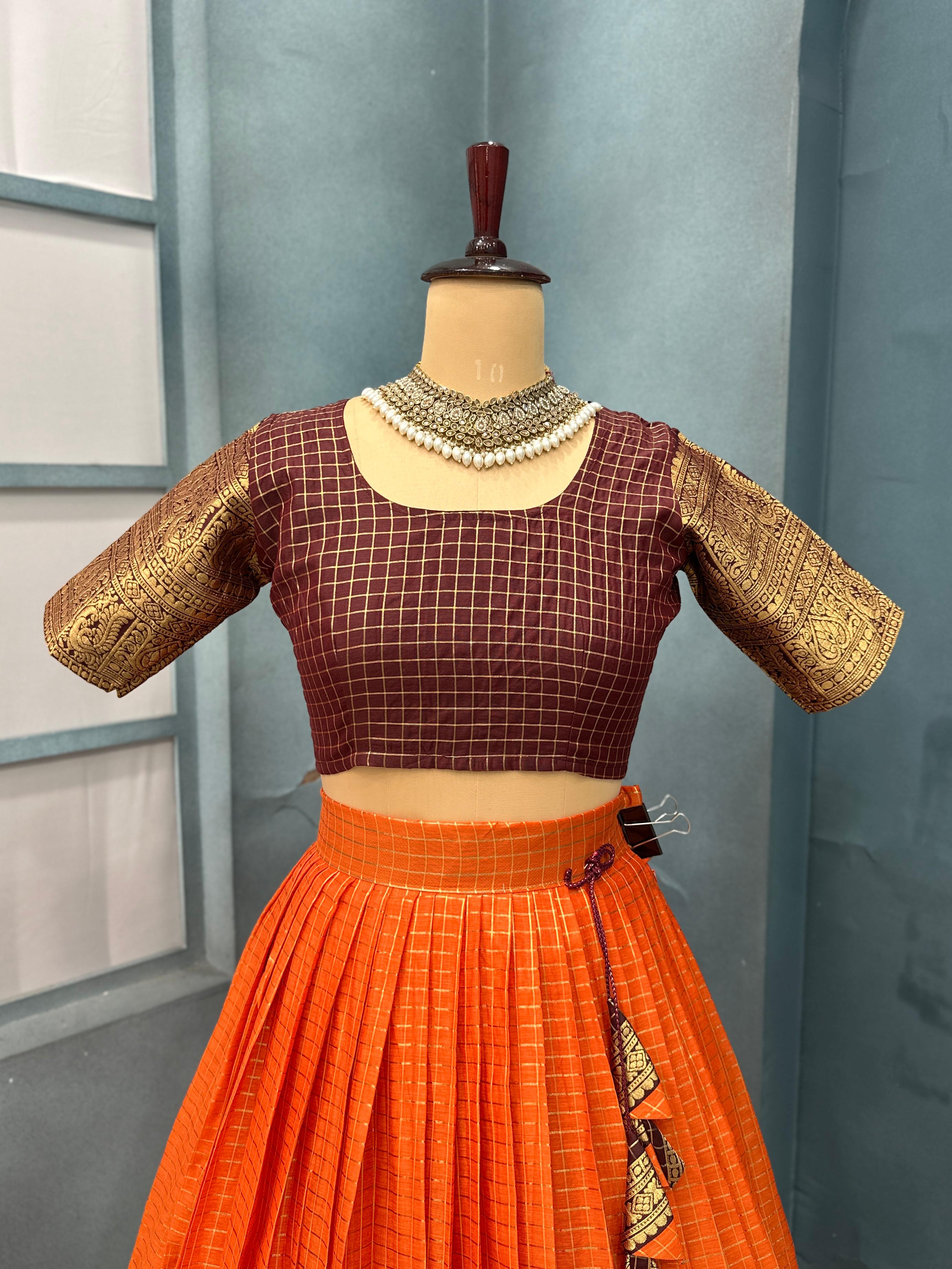 Pure Kanchi Cotton Fully Stitched Lehengas