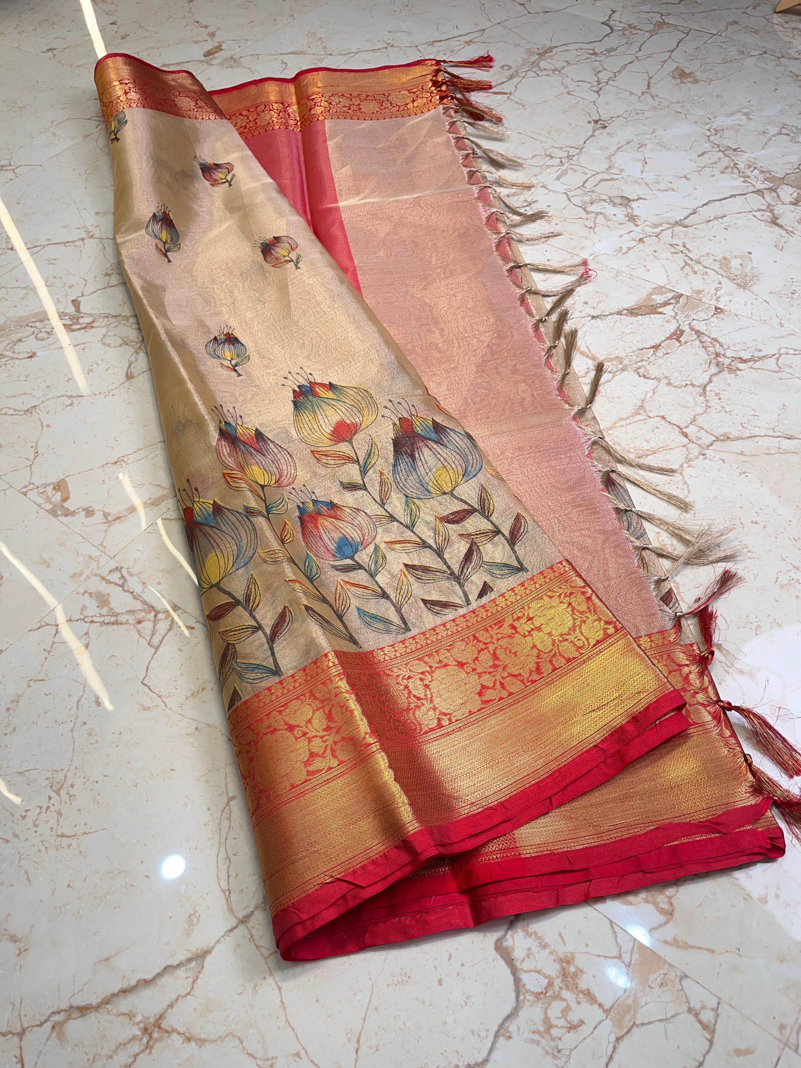 Banarasi Kanjivaram Tissue Silk Saree