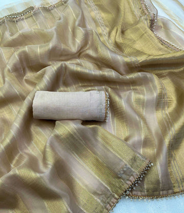 Designer Gold Tissue Silk Saree