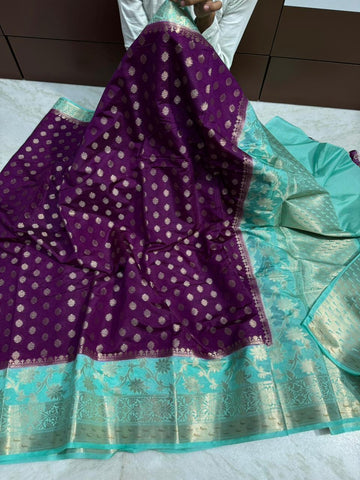 Banarasi Dyble Dupion Soft Silk Sarees