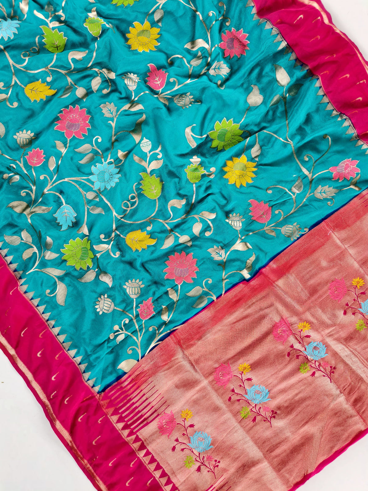 Viscose meenakari sarees