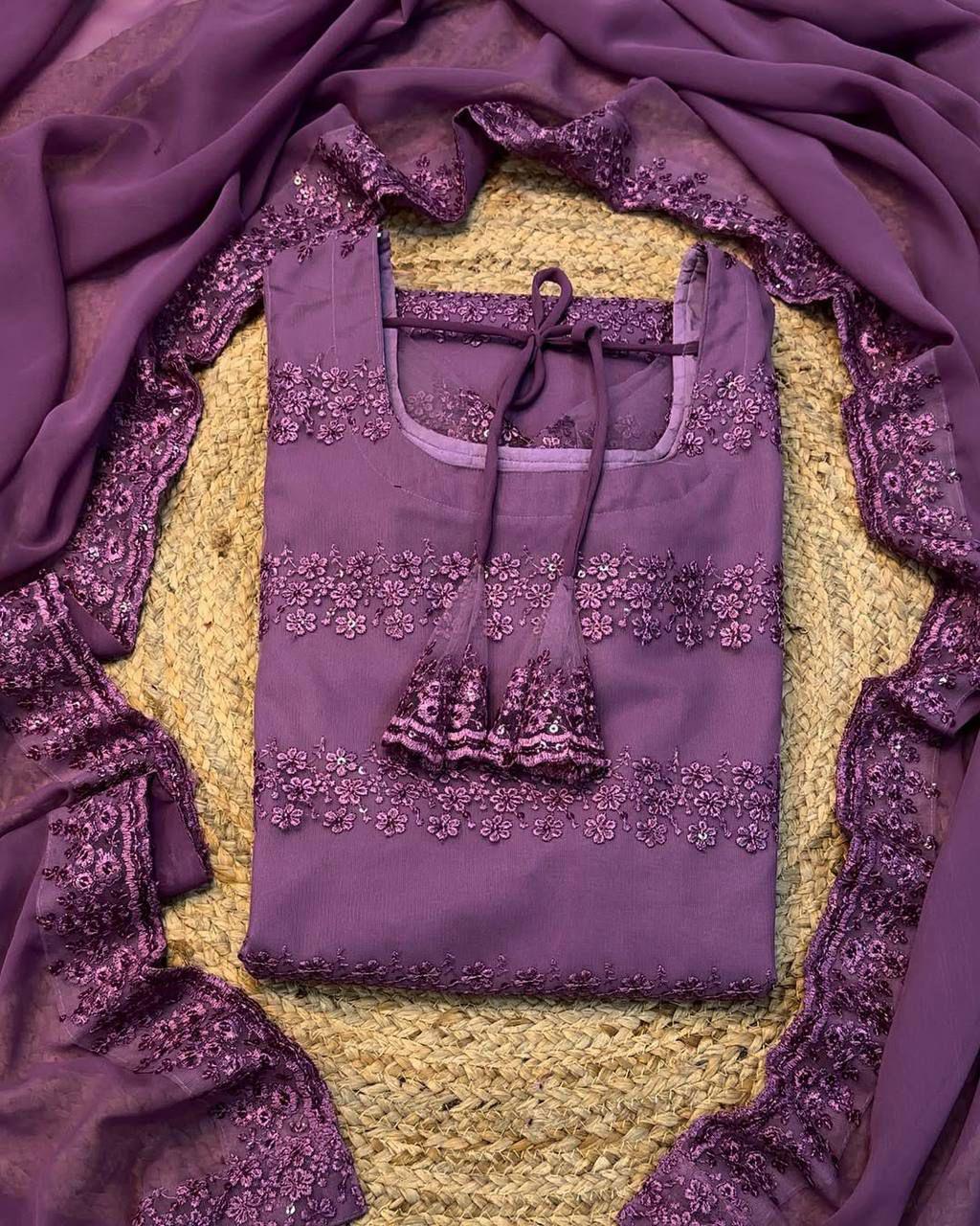 Sequence Work Kurti with Duppata