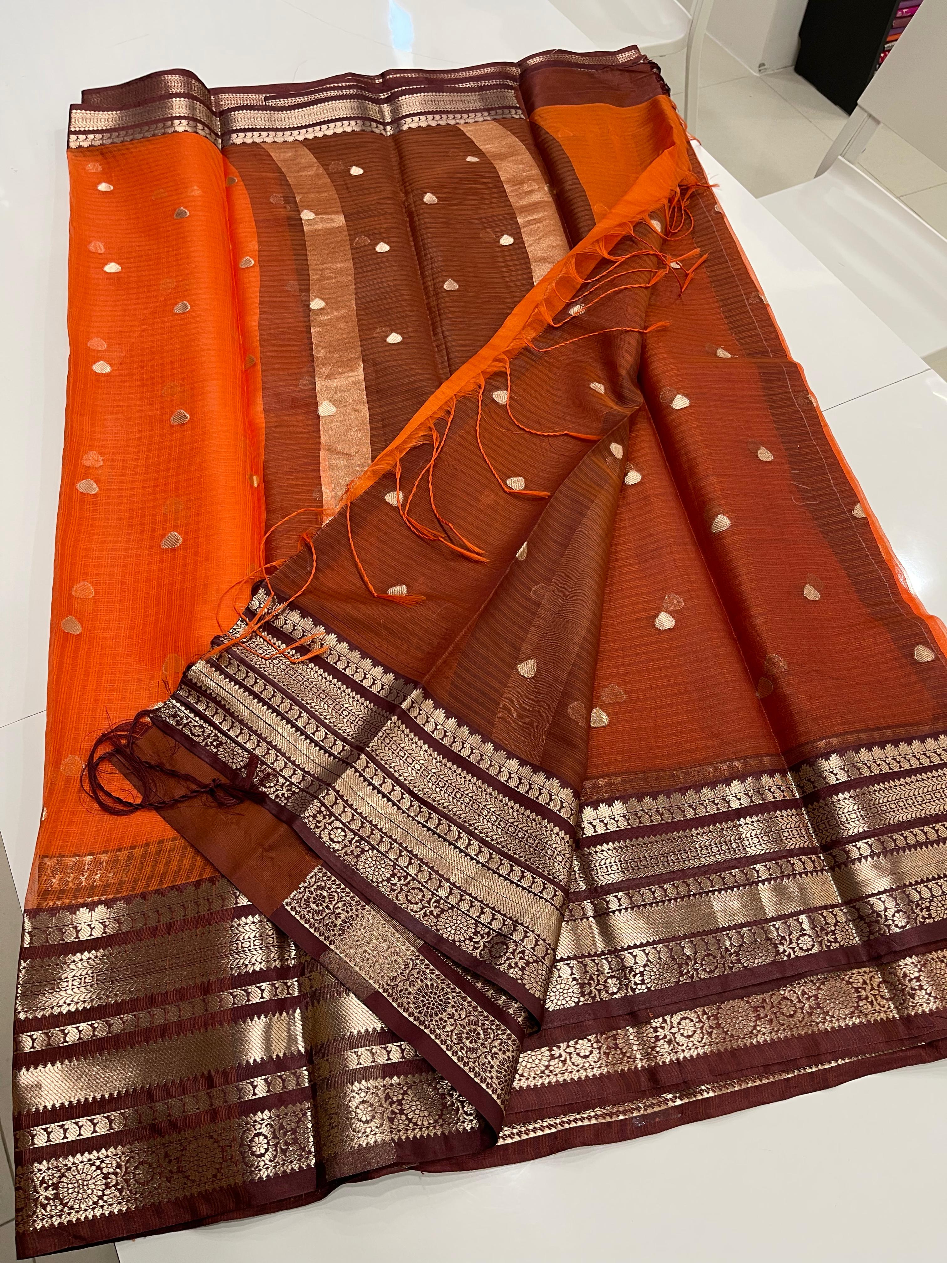 Soft & Light Weight Muslin Checks Sarees