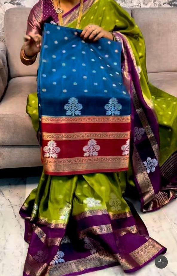 Premium Banarasi Dyble Dupion Soft Silk Sarees