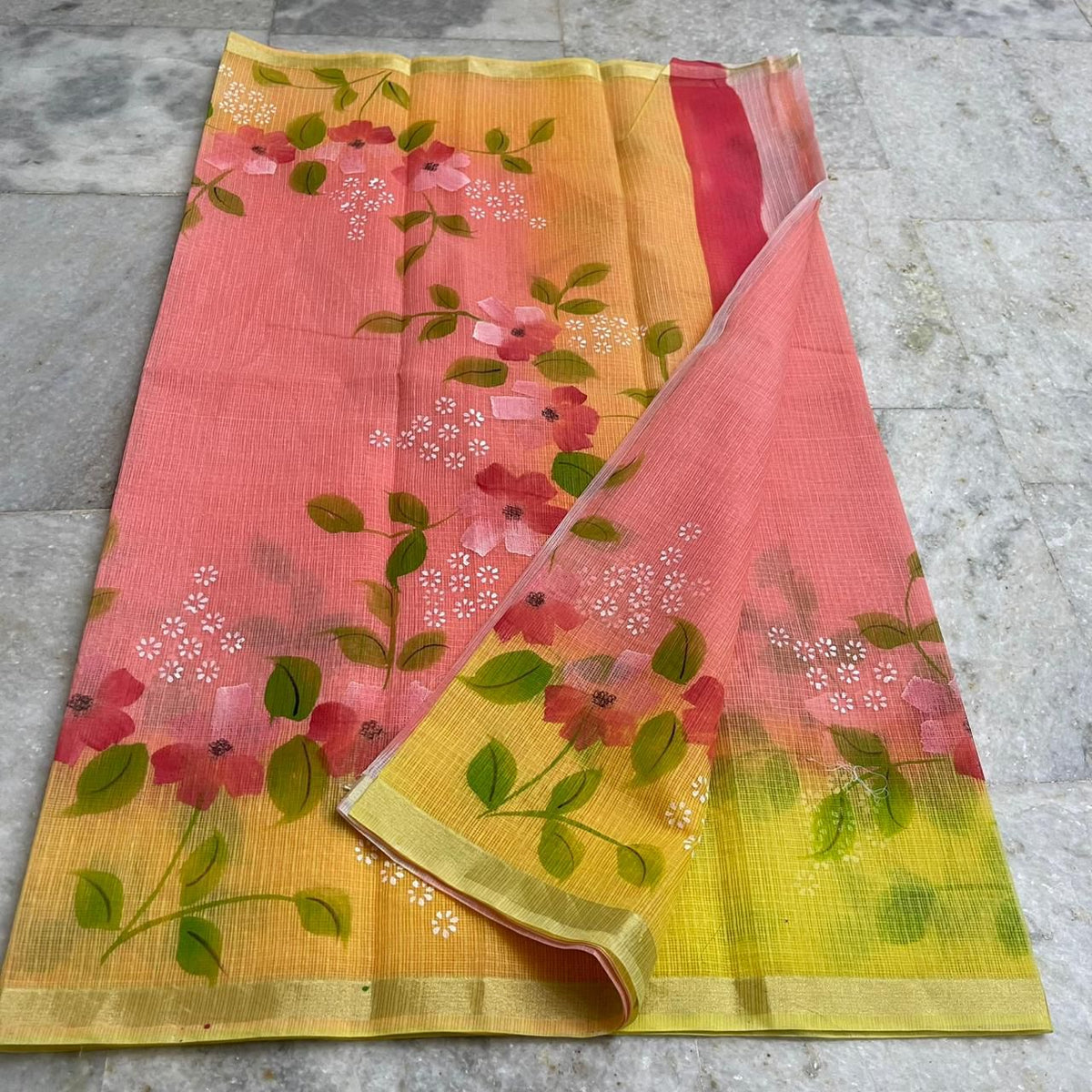 Kota Doriya Brush Paint Sarees