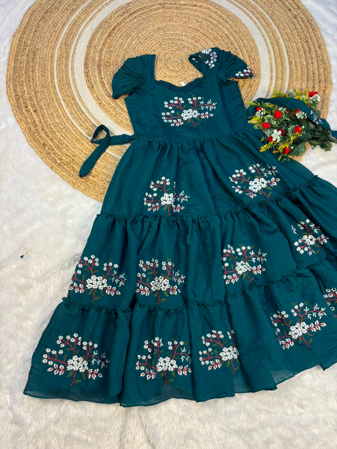 Premium Mul Cotton Embroidery Midi's
