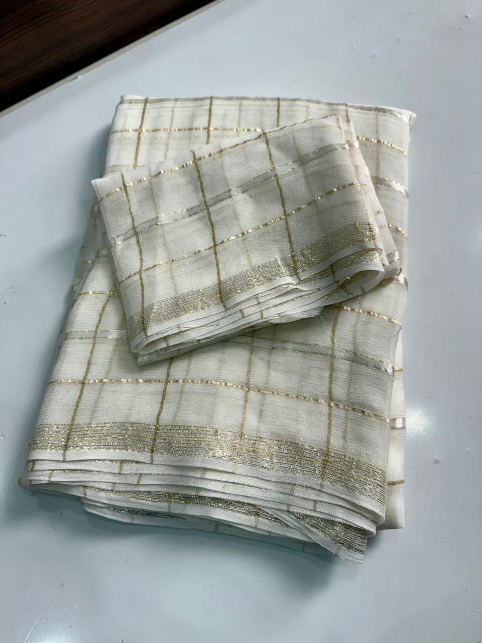 Viscose Georgette Saree With Running Viscose Blouse
