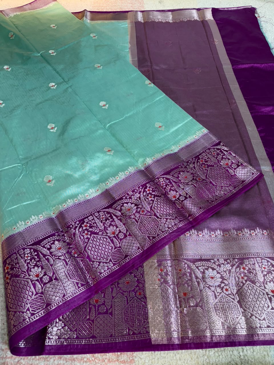 Banarasi Green Mango Sarees