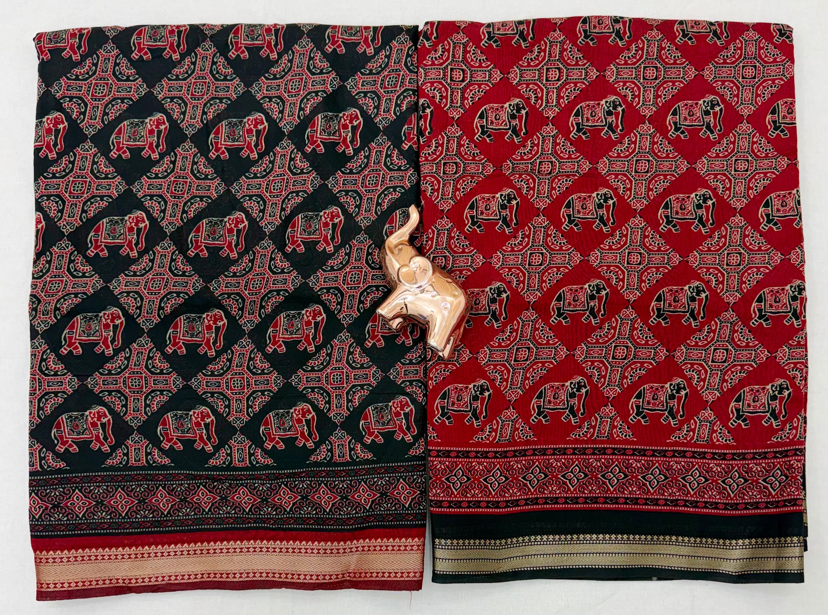 Mul cotton sarees with kalamkari Design