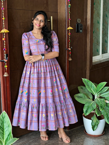 Pure Mul Chanderi Frocks