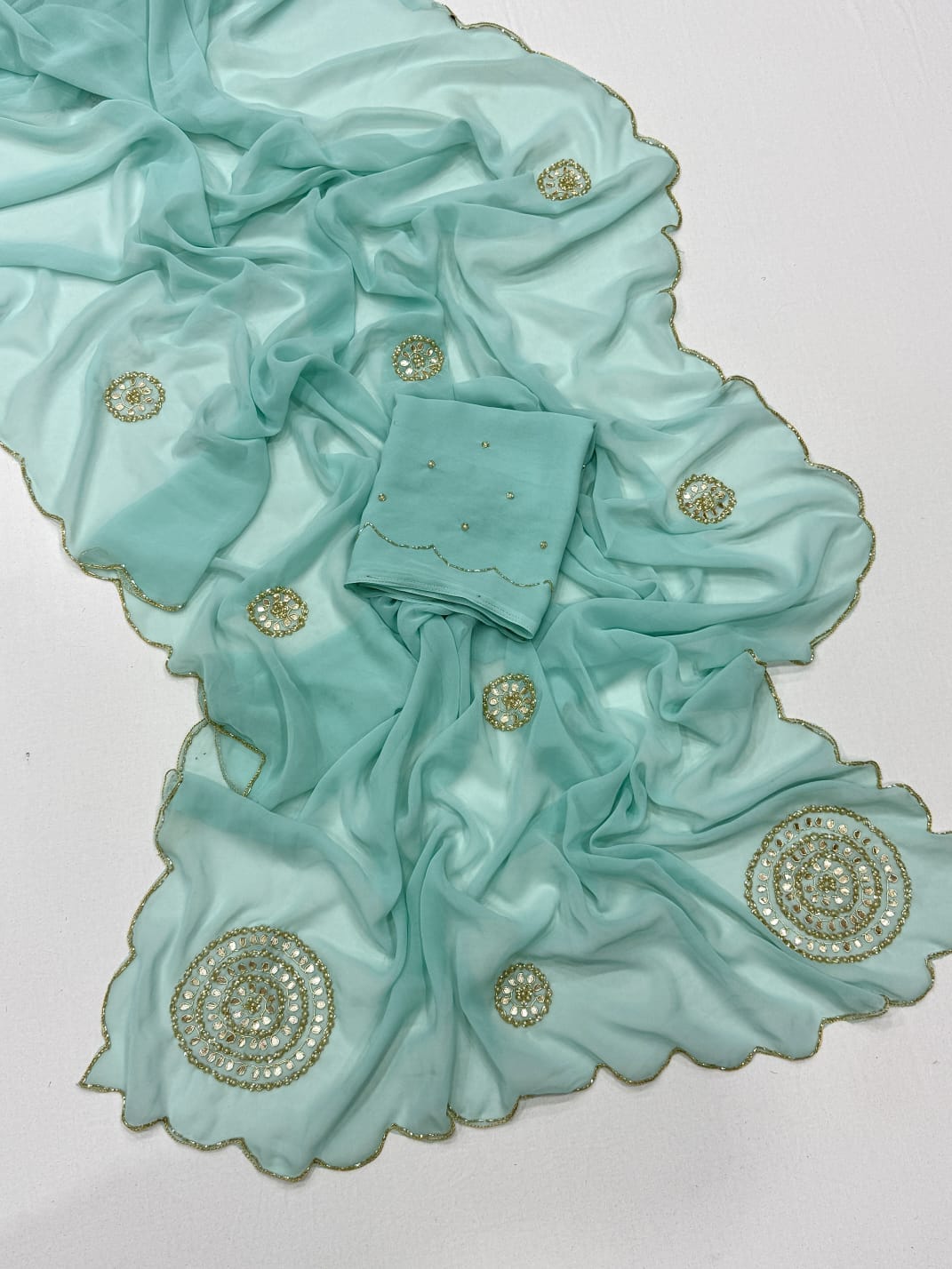 Georgette Handwork Sarees