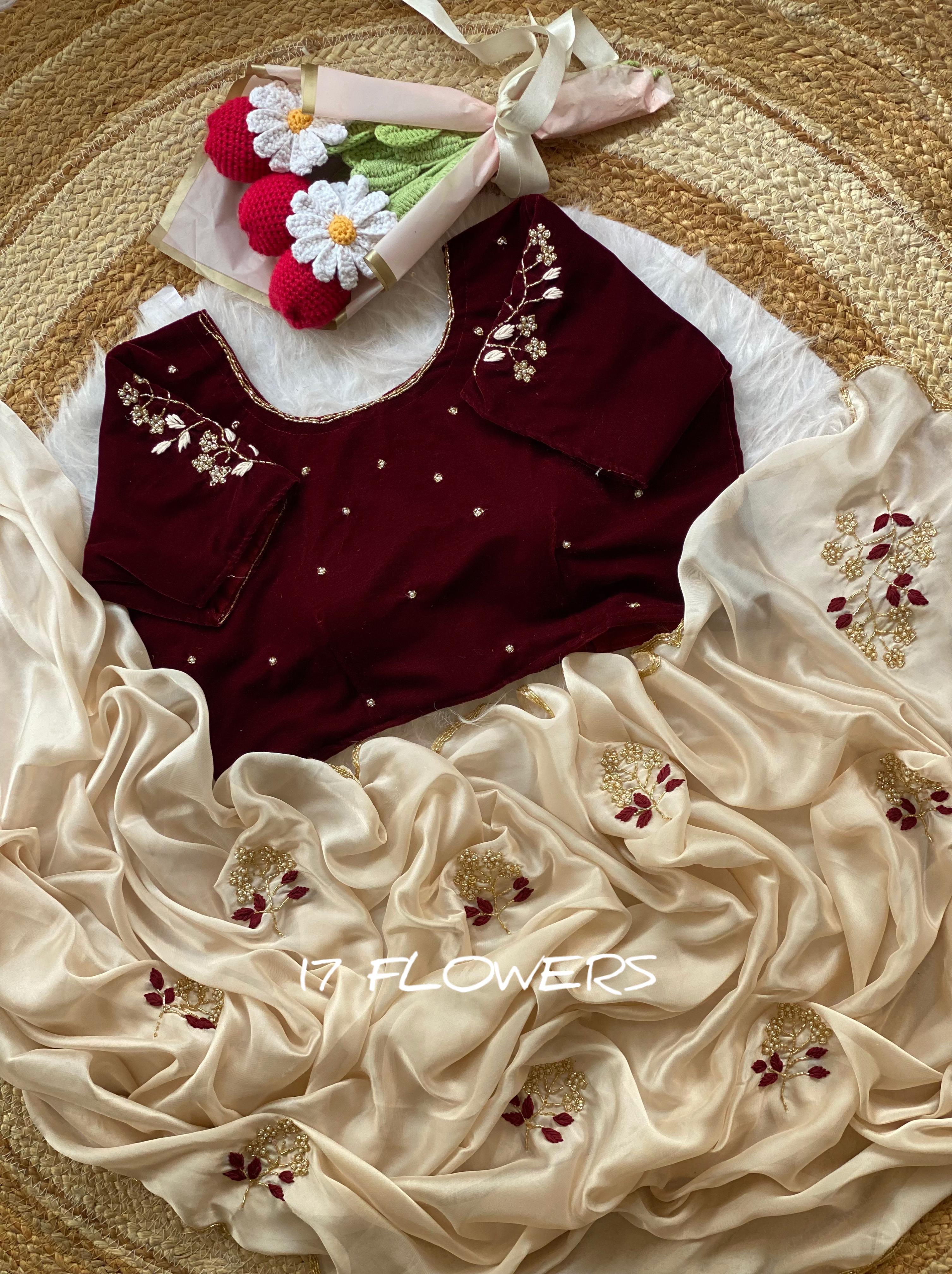 Elegant Rangoli Silk Saree with Maggam Work