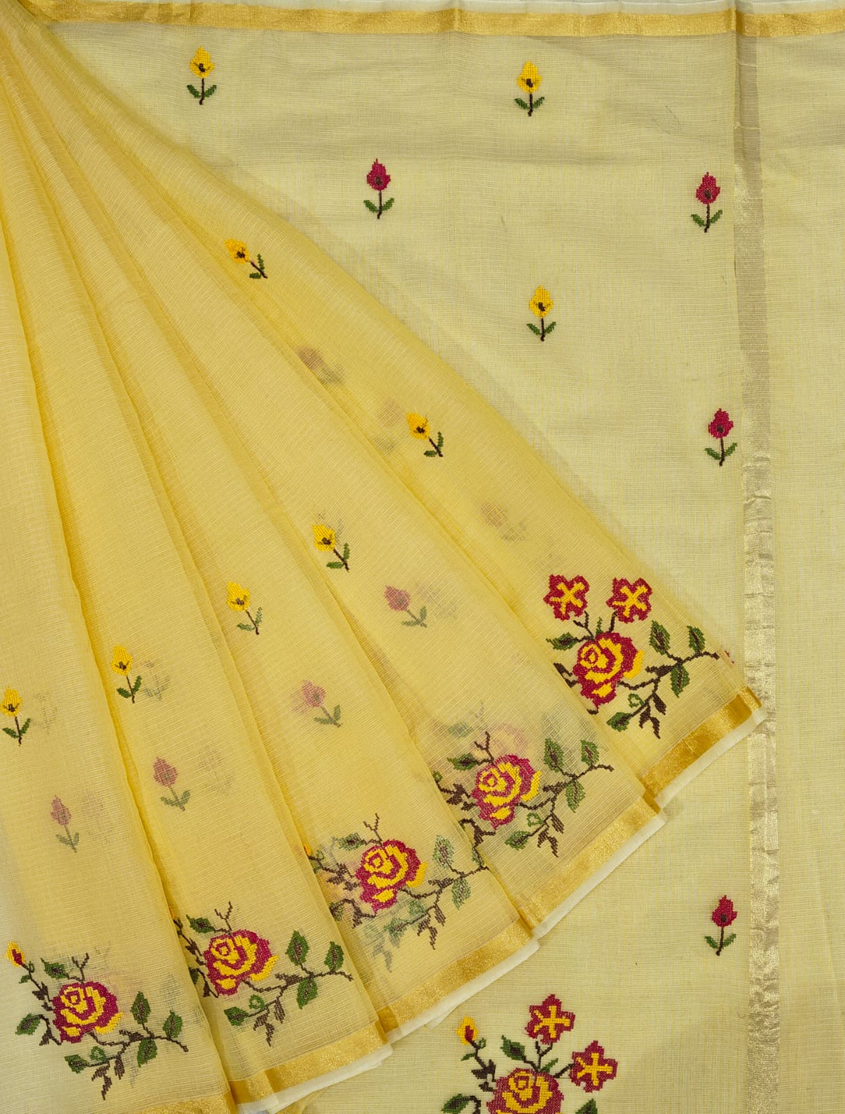 Kota Doriya Petit Point Work Sarees
