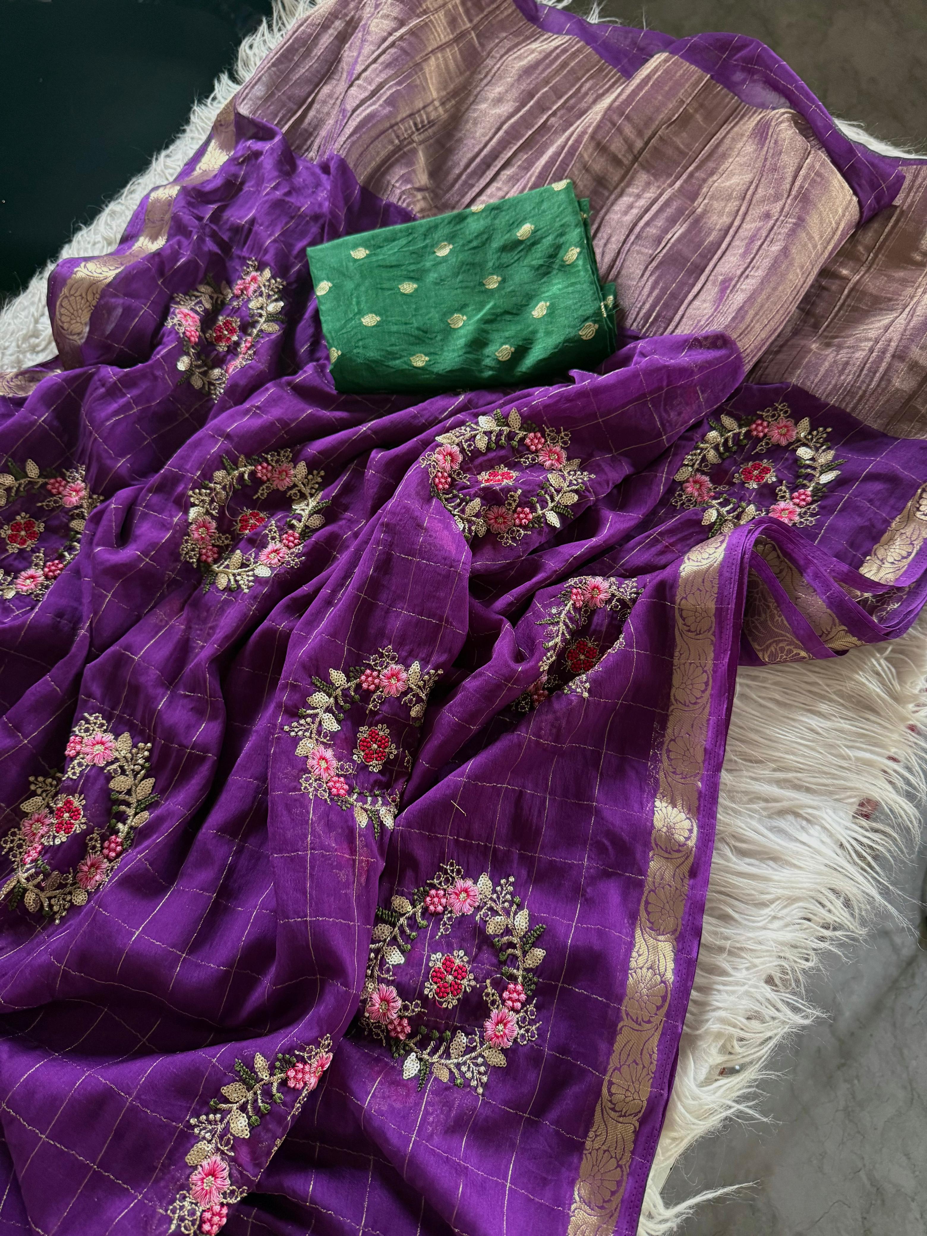 Pure Chinnon Viscose Saree