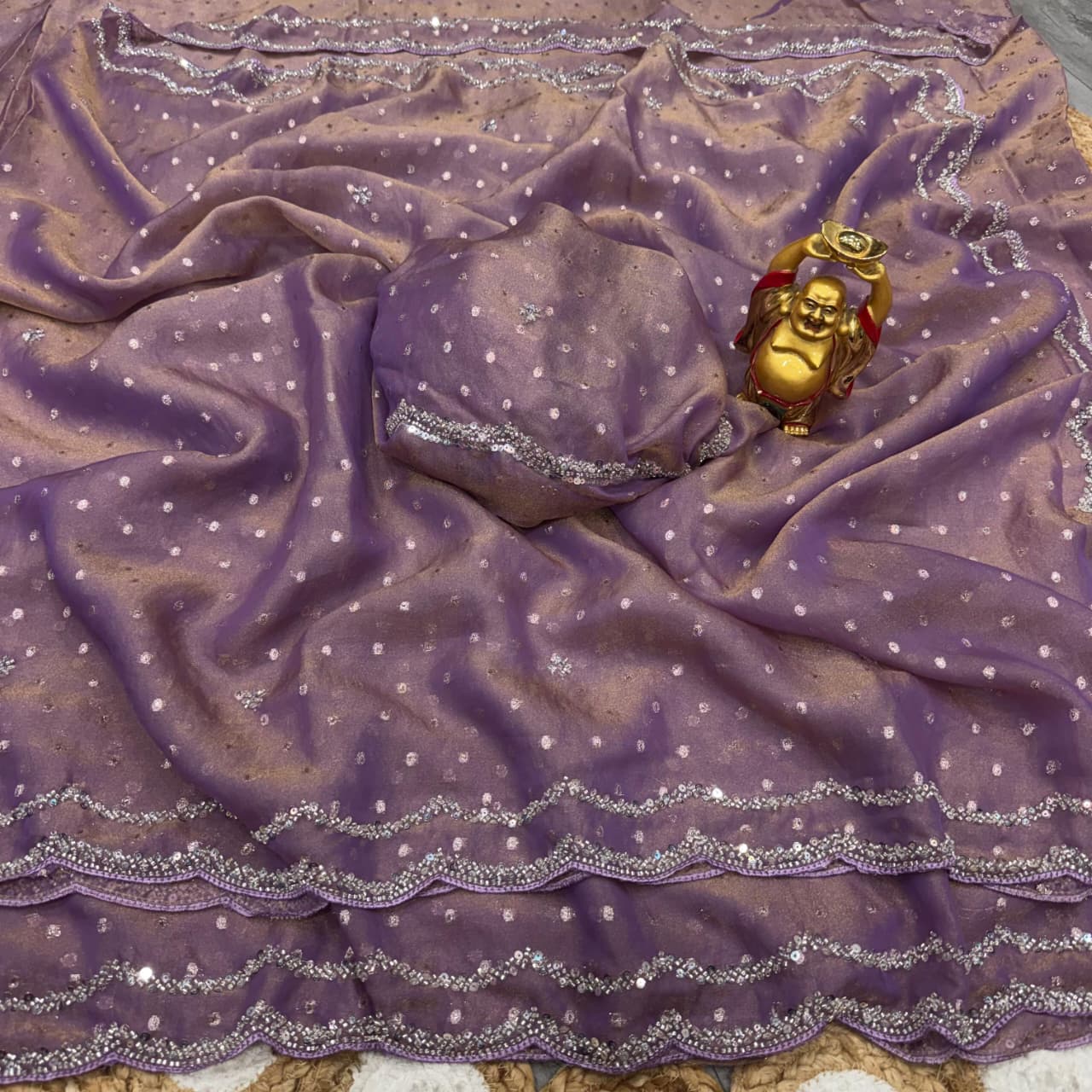 Premium Party Wear Saree with Orginal Beads & Cutdana Work