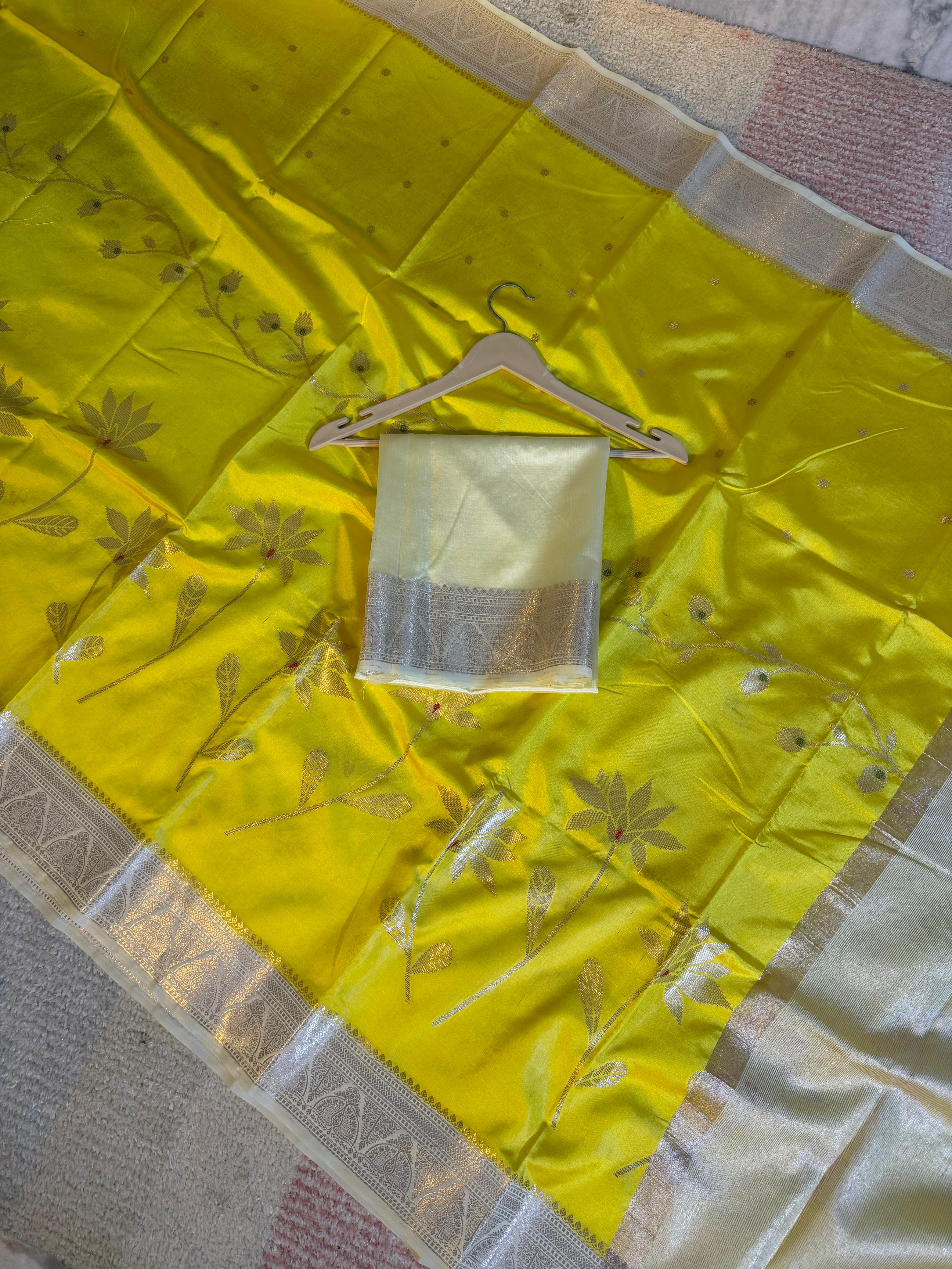 Banarasi Green Mango Sarees