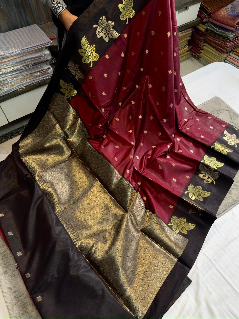Soft Banarasi Dyble Dupion Soft Silk Saree
