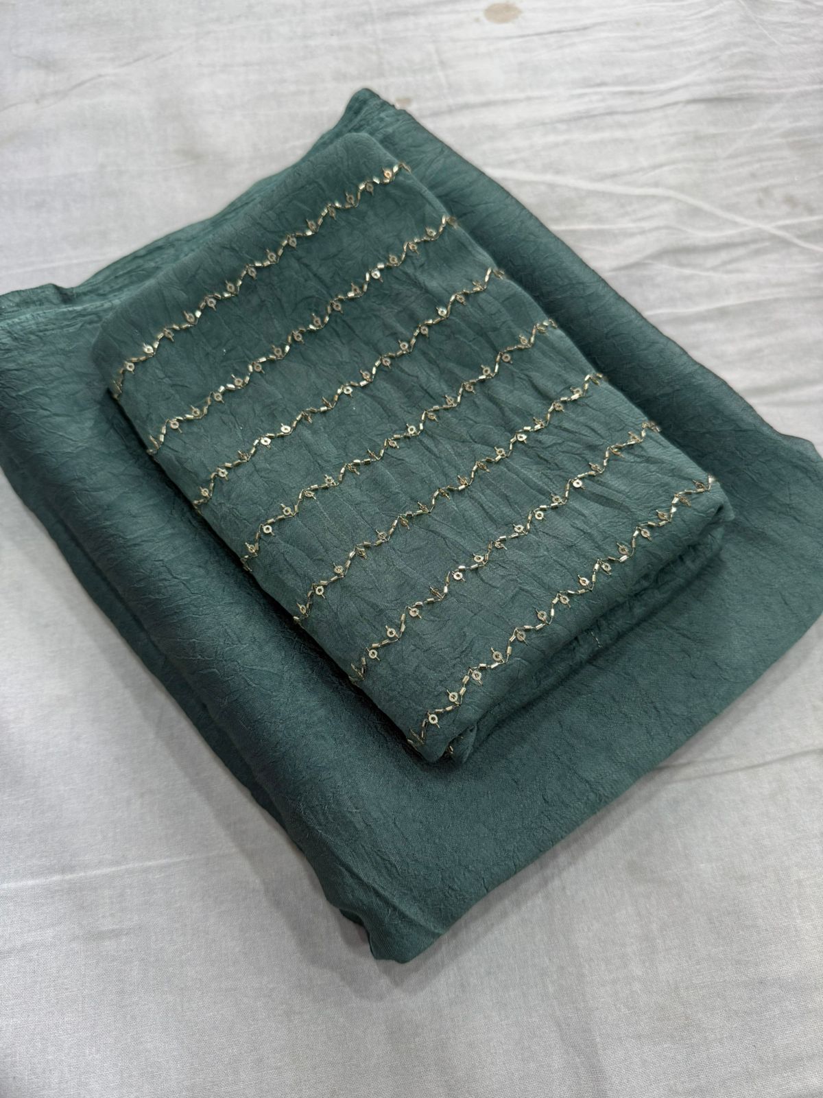 Rangoli Crush Silk Saree with Sequence Work Blouse