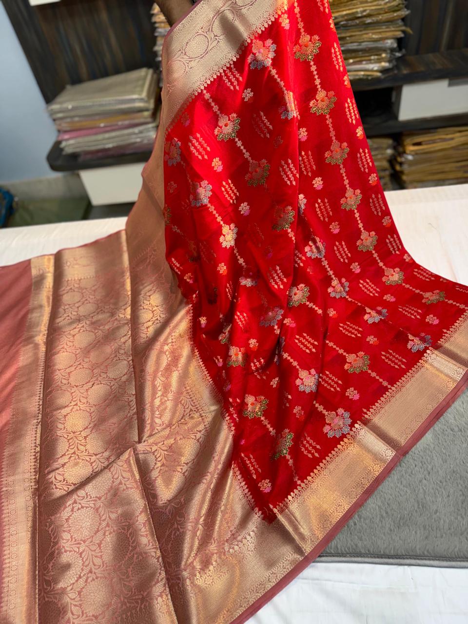 Beautiful Banarasi Dyble Dupion Soft Silk Saree