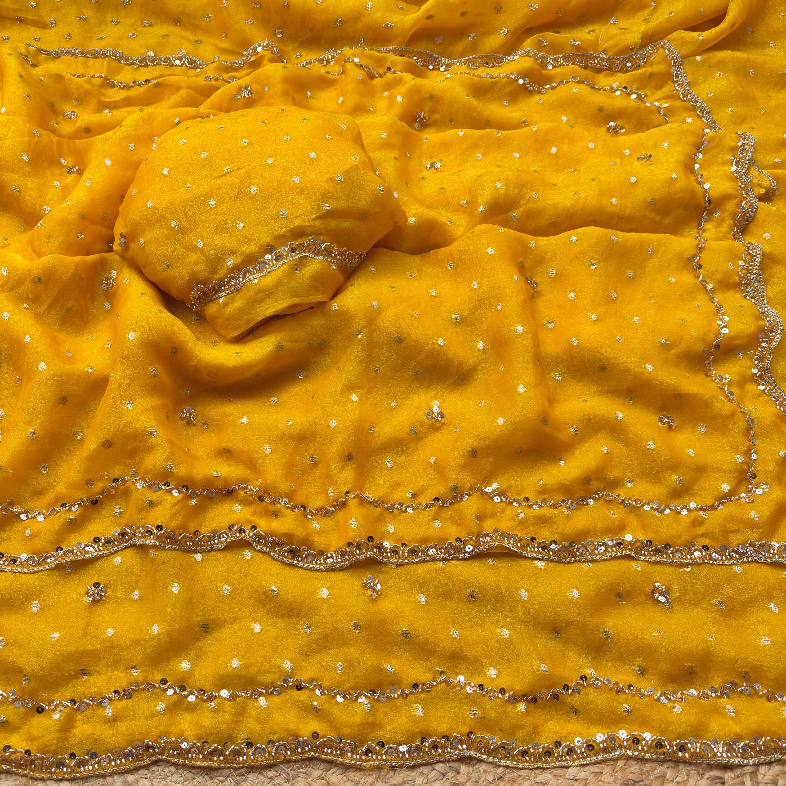 DESIGNER CUT DANA C-PALLU HANDWORK PARTY WERE SAREE