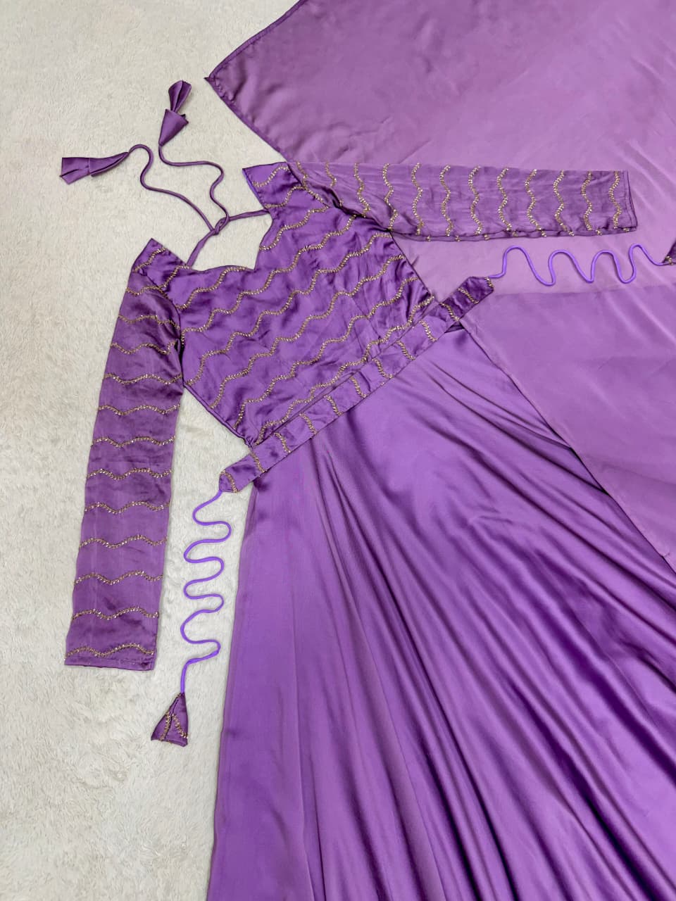 Designer Rangoli Silk Gowns with Beads Sequence Work