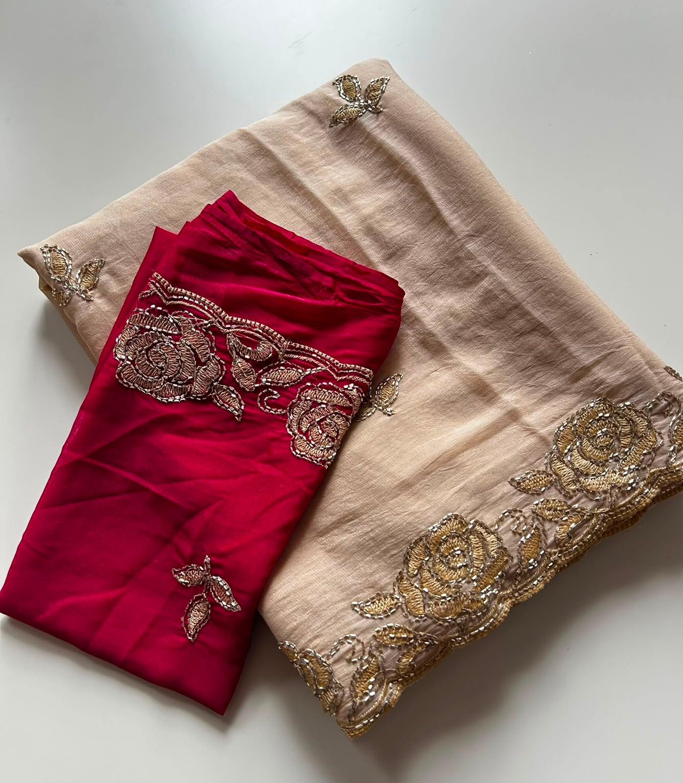 Rangoli Crush Saree With all over Bits work full Saree & Blouse