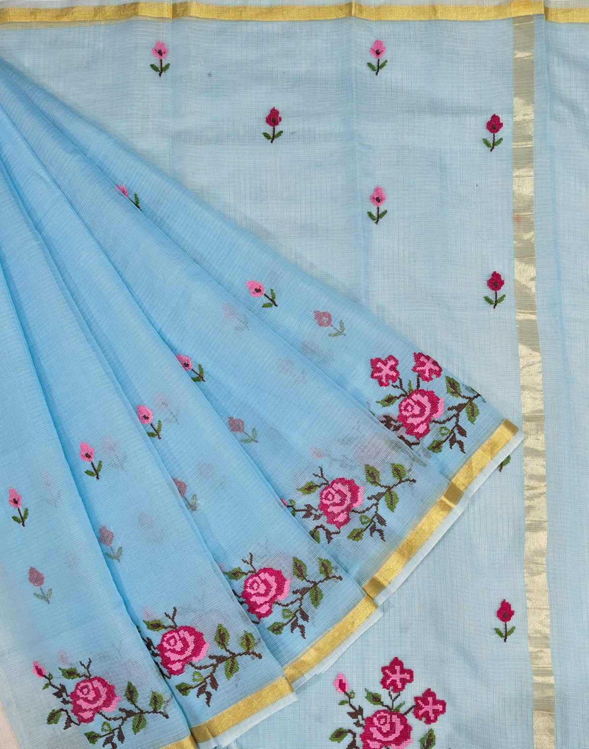 Kota Doriya Petit Point Work Sarees